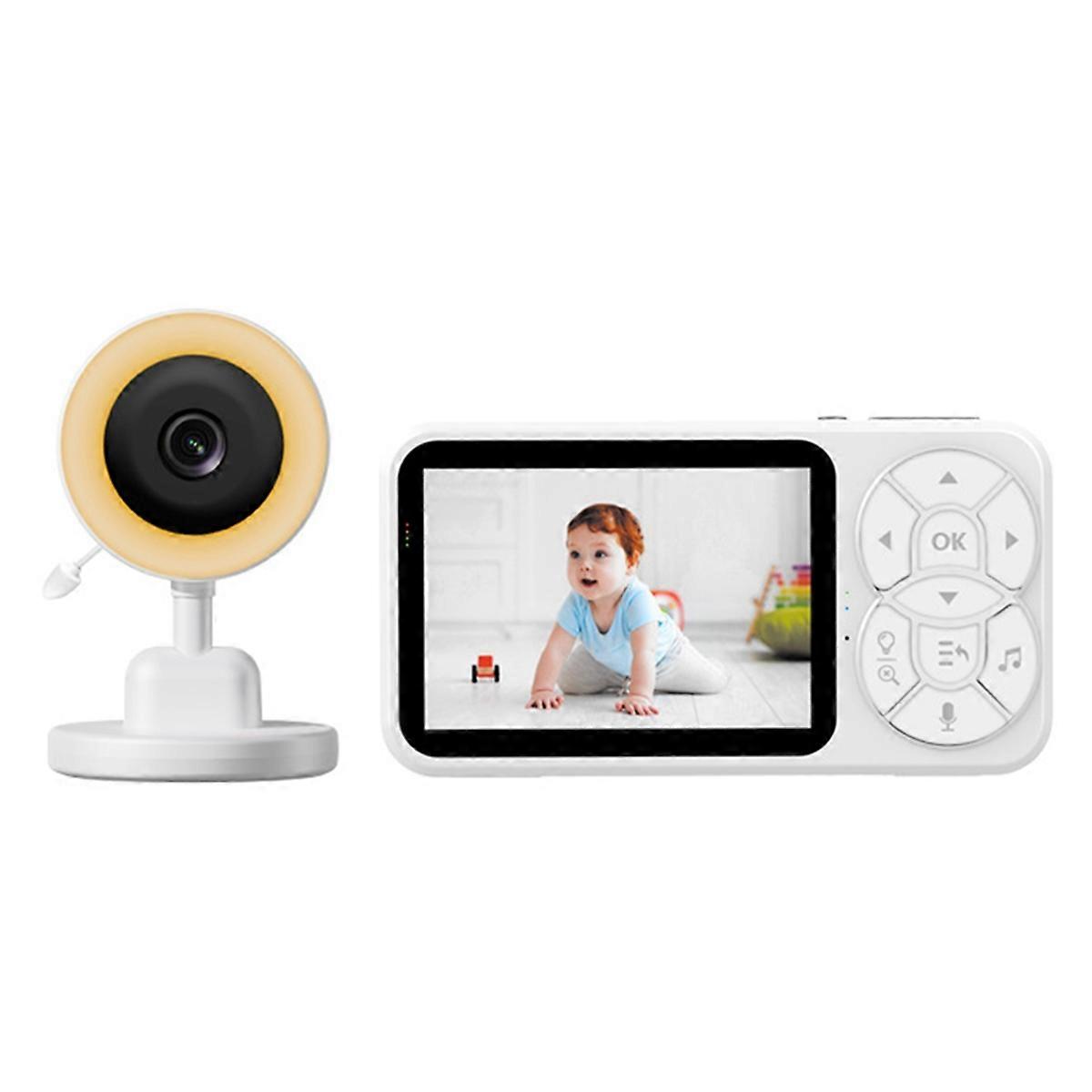 3.5-Inch Baby Monitor Color Screen Display Temperature Sound Detection Video Intercom Night Vision