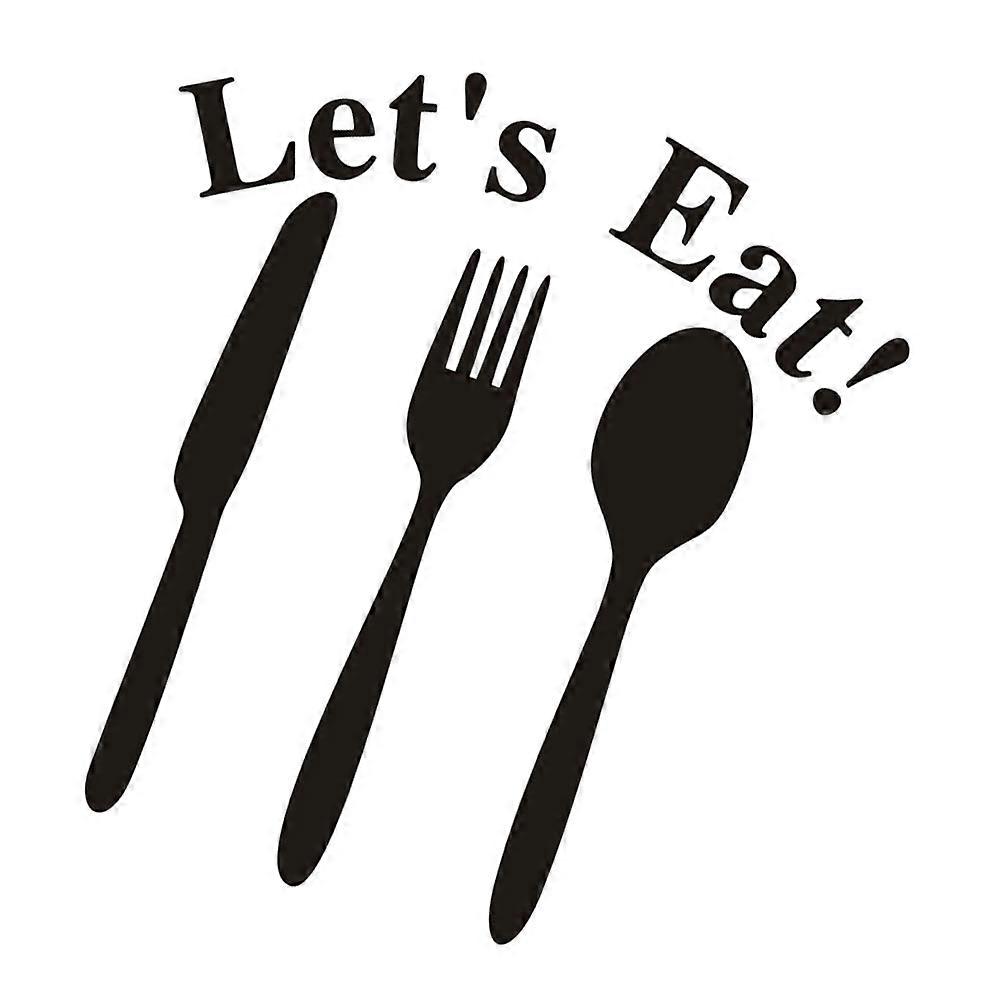 Kitchen Rules Sticker Creative Tips Wall Decal for Decor 1Pcs Black