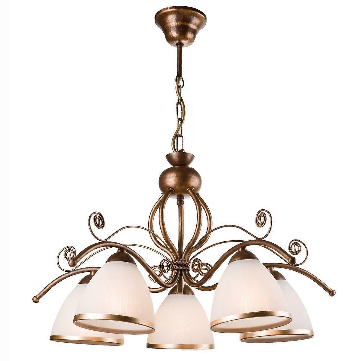 Lampada a Sospensione Retro', Marrone, Acciaio, 49x49x73 cm