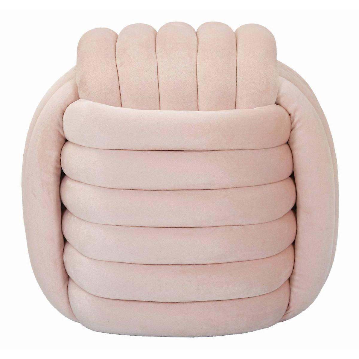 Pouf Gomitolo 5, Rosa, Cotone, 45x45x45 cm