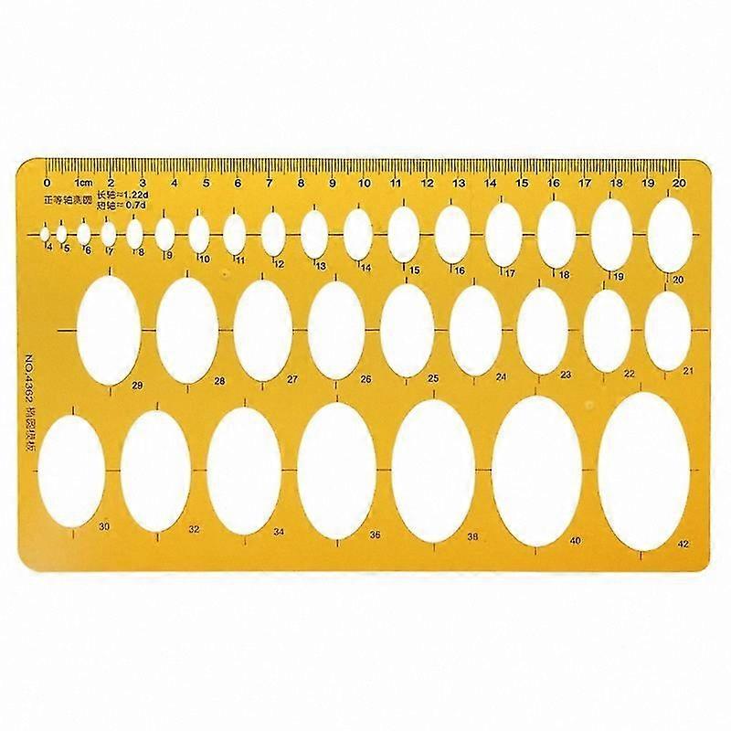 Geometry Math Stencil Ruler for College Students - Oval Template Measuring Tool