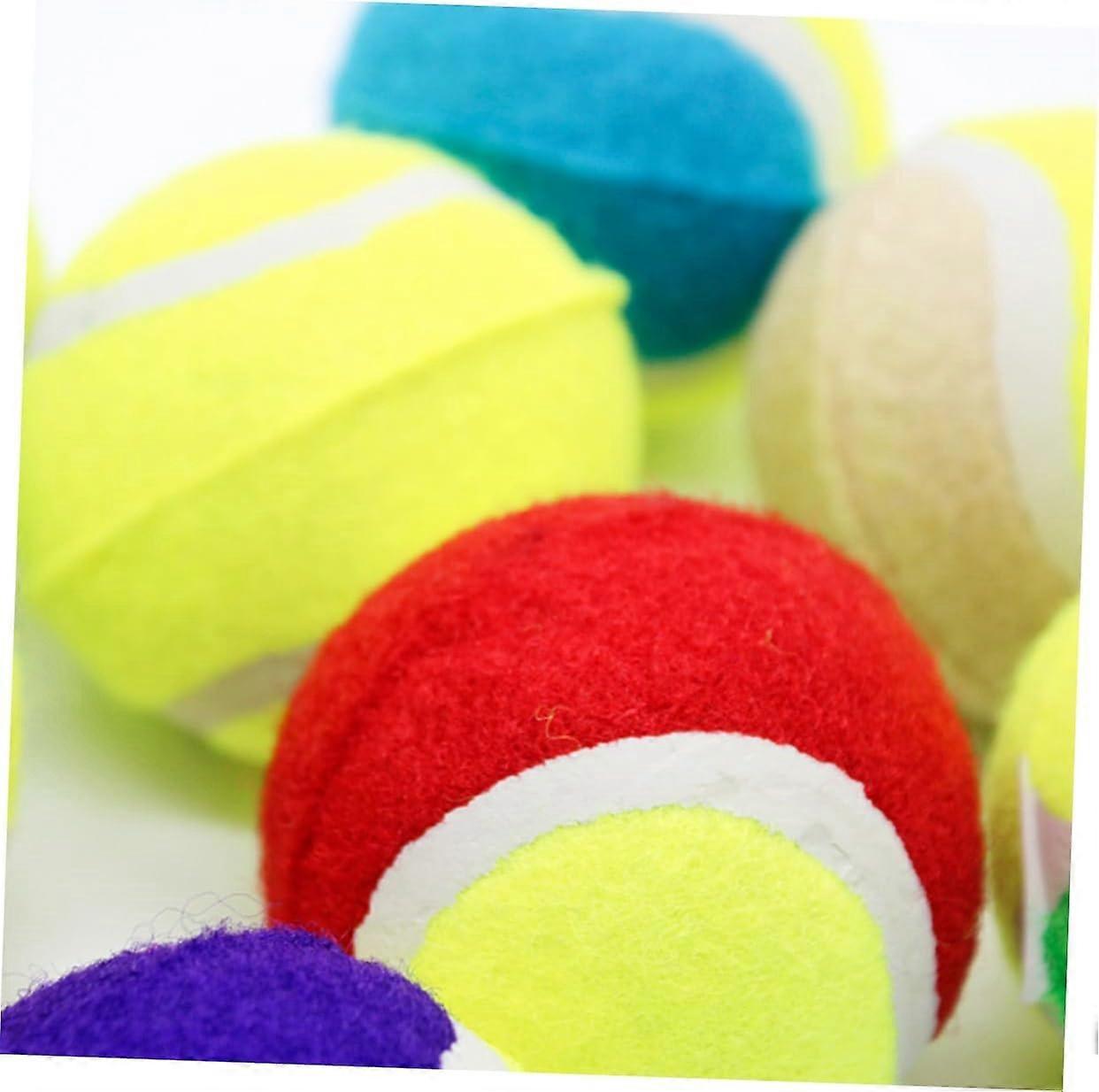 Dog Balls 6 Pack Rubber Squeaky Interactive Pet Toys For Small Medium And Large Dogs Durable Assorted Colors