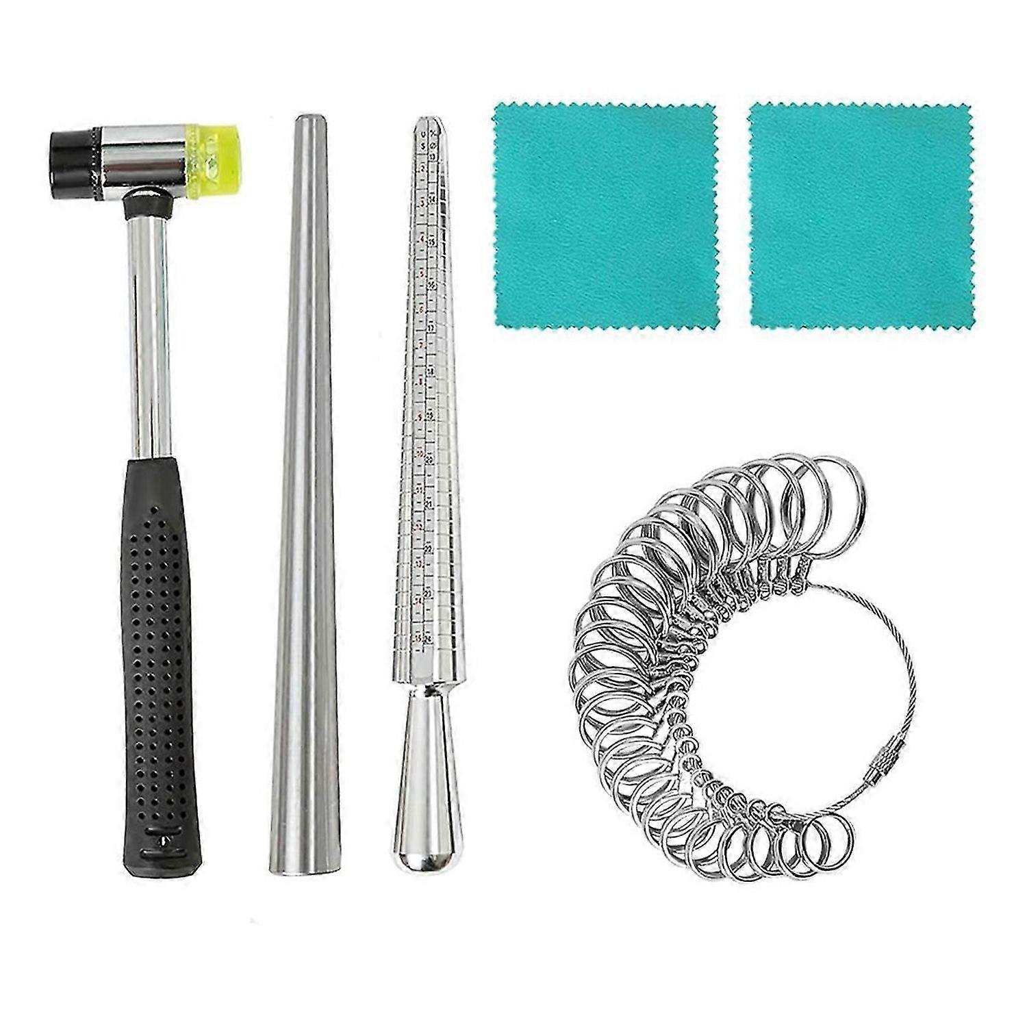 Ring Sizer Mandrel Measuring Tool with 27 Pcs Circle Models