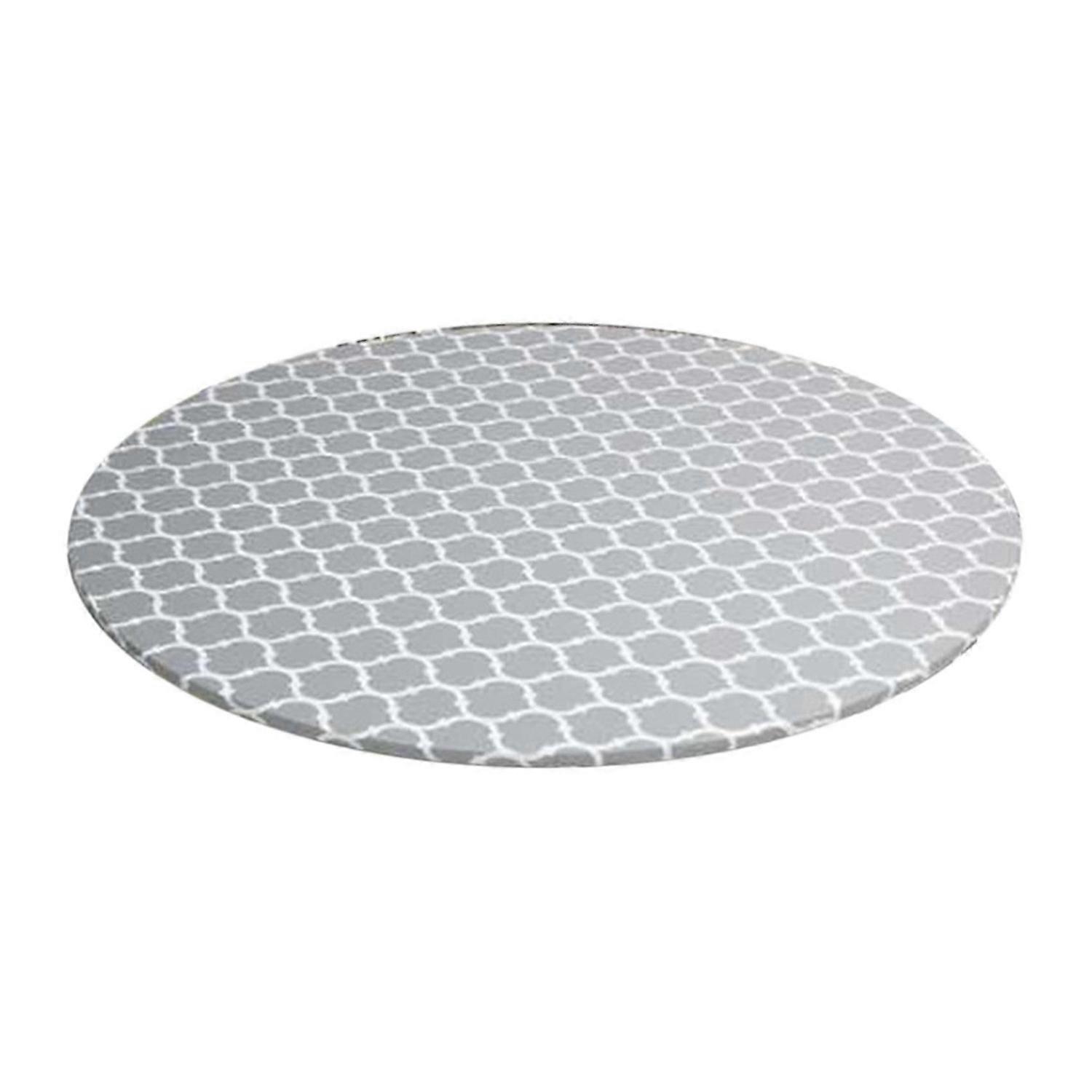 Round Tablecloth with Elastic Edge Waterproof Oil Proof Table Cloth