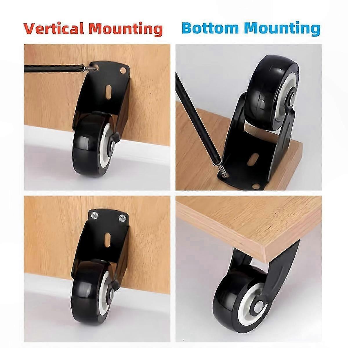 4-Pack 2" Gate Rollers with Anti-Sag Door Support