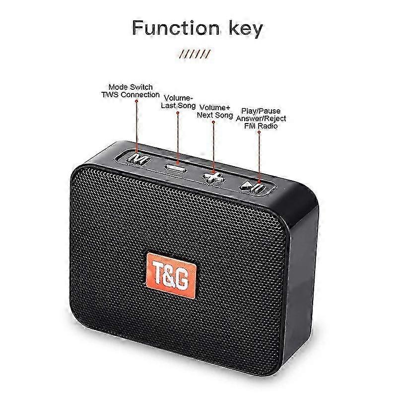 (New) T&G TG166 Color Portable Wireless Bluetooth Small Speaker 2025
