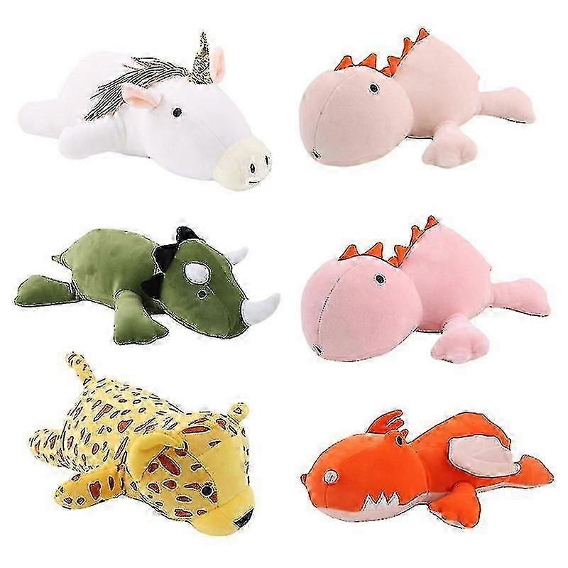 Cute Dinosaur Weighted Plush Toy That Doubles as a Soft Lumbar Cushion or Pillow