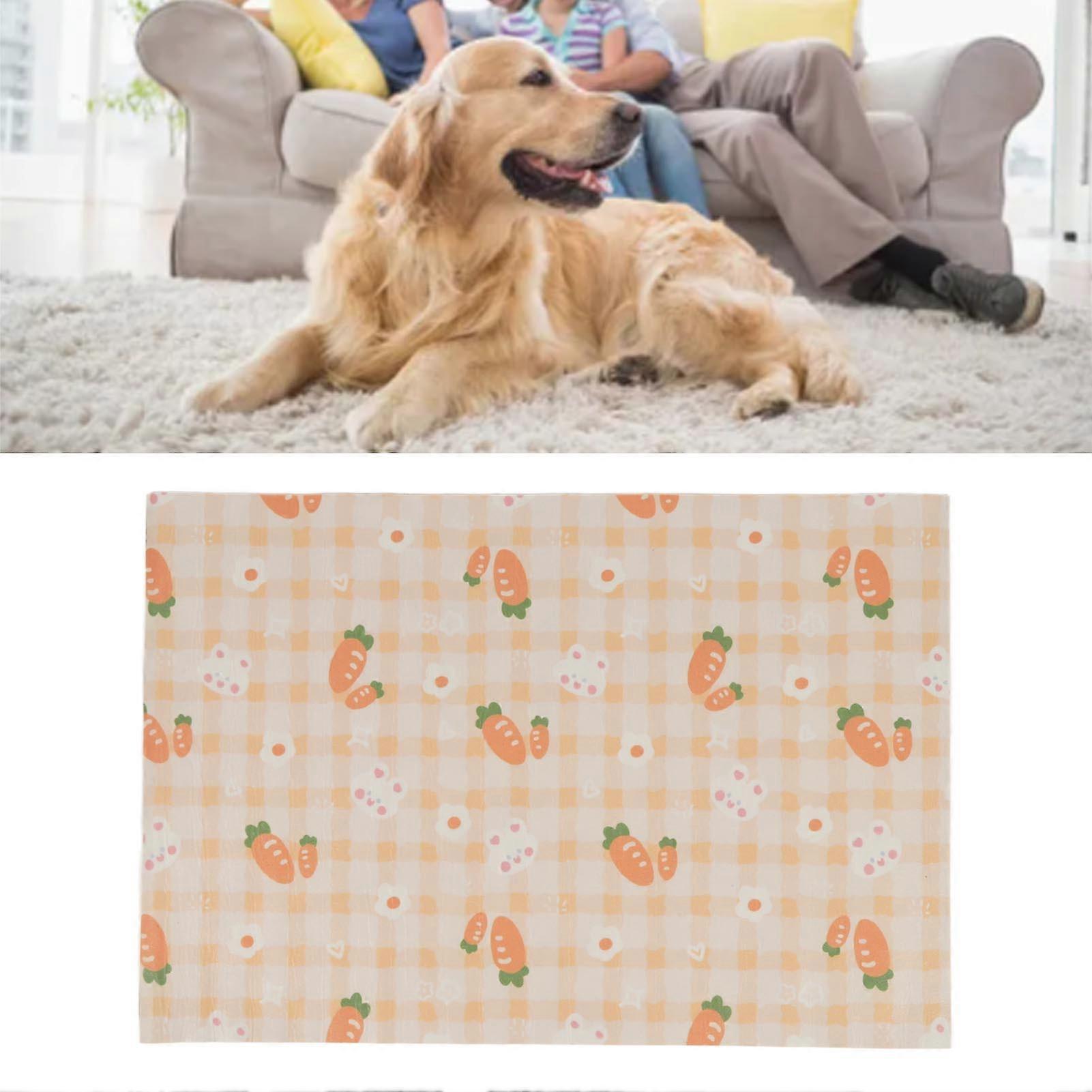 Waterproof Dog Pee Pad 80x120cm Orange Carrot Quick Drying