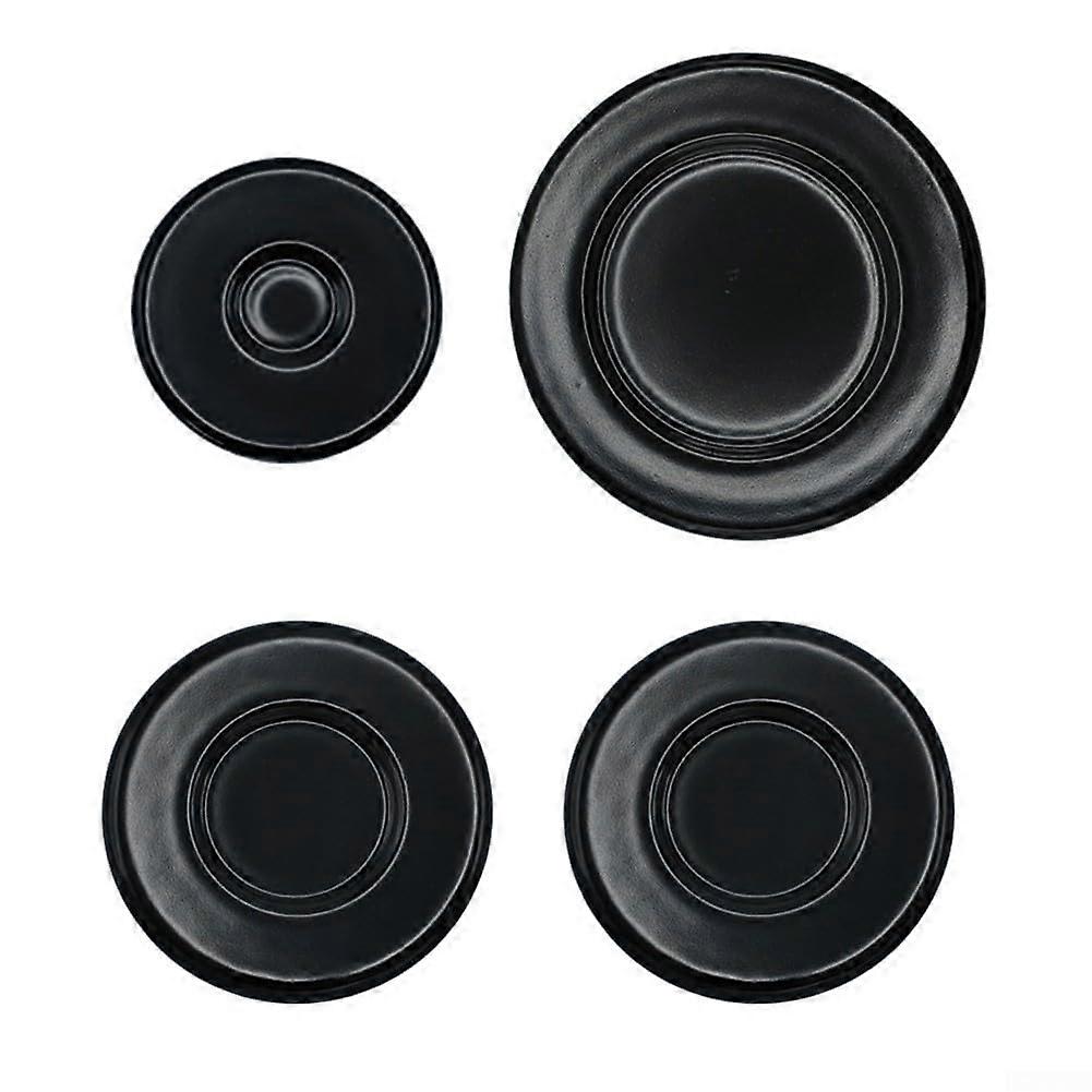 Gas Burner Cap Replacement 4Piece Thickened Crown Cap For Most Medium Gas Ranges Concave Design