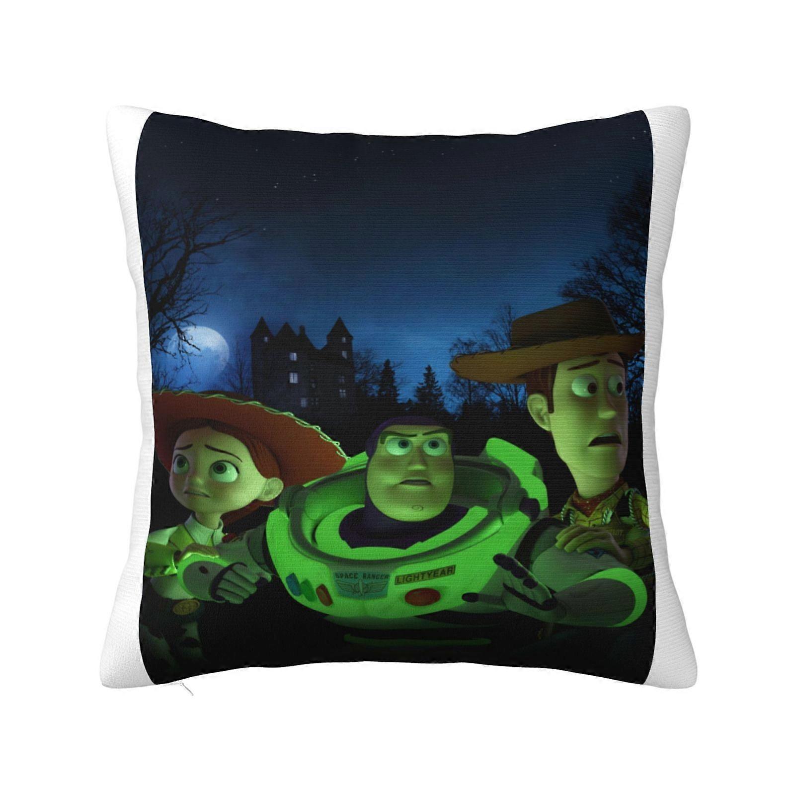 Toy Story Super Soft Pillow Case Cover with Zipper for Bedroom, Sofa, Couch,Cozy Fuzzy Pillow Shams for All Seasons Square Pillow
