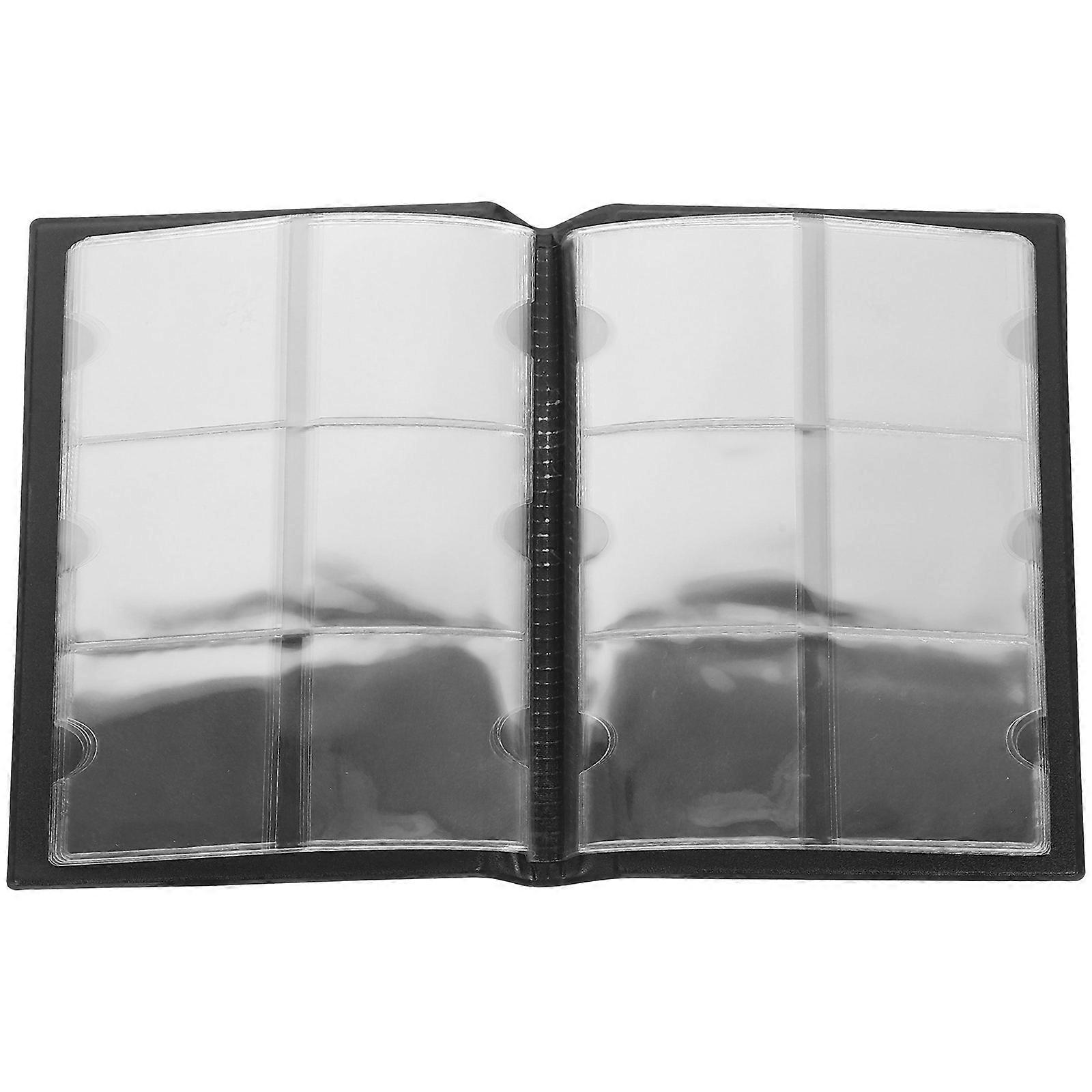 Coin Collection Book for Storage with Smooth PU Cover Black