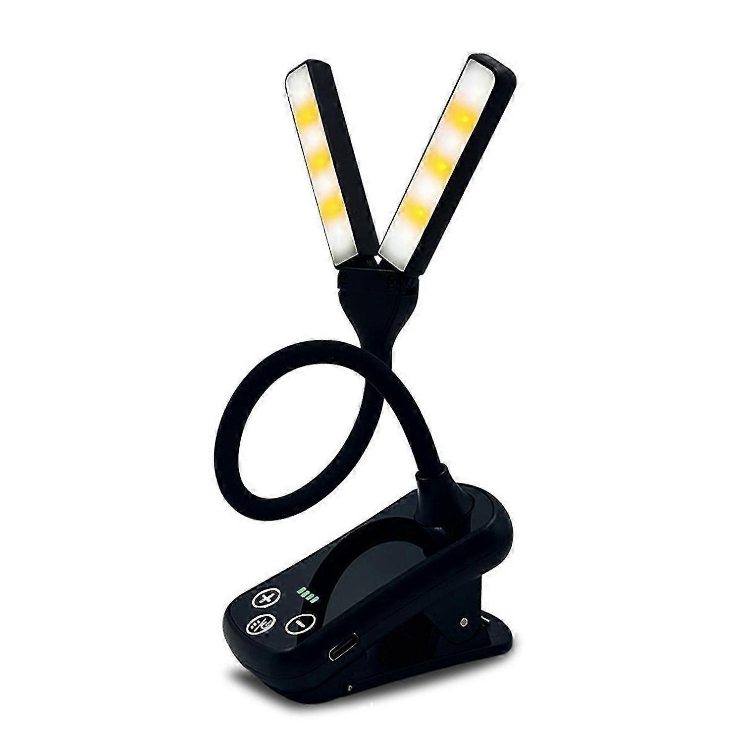 Dual Heads 14 LED Touch Control Reading Light,A