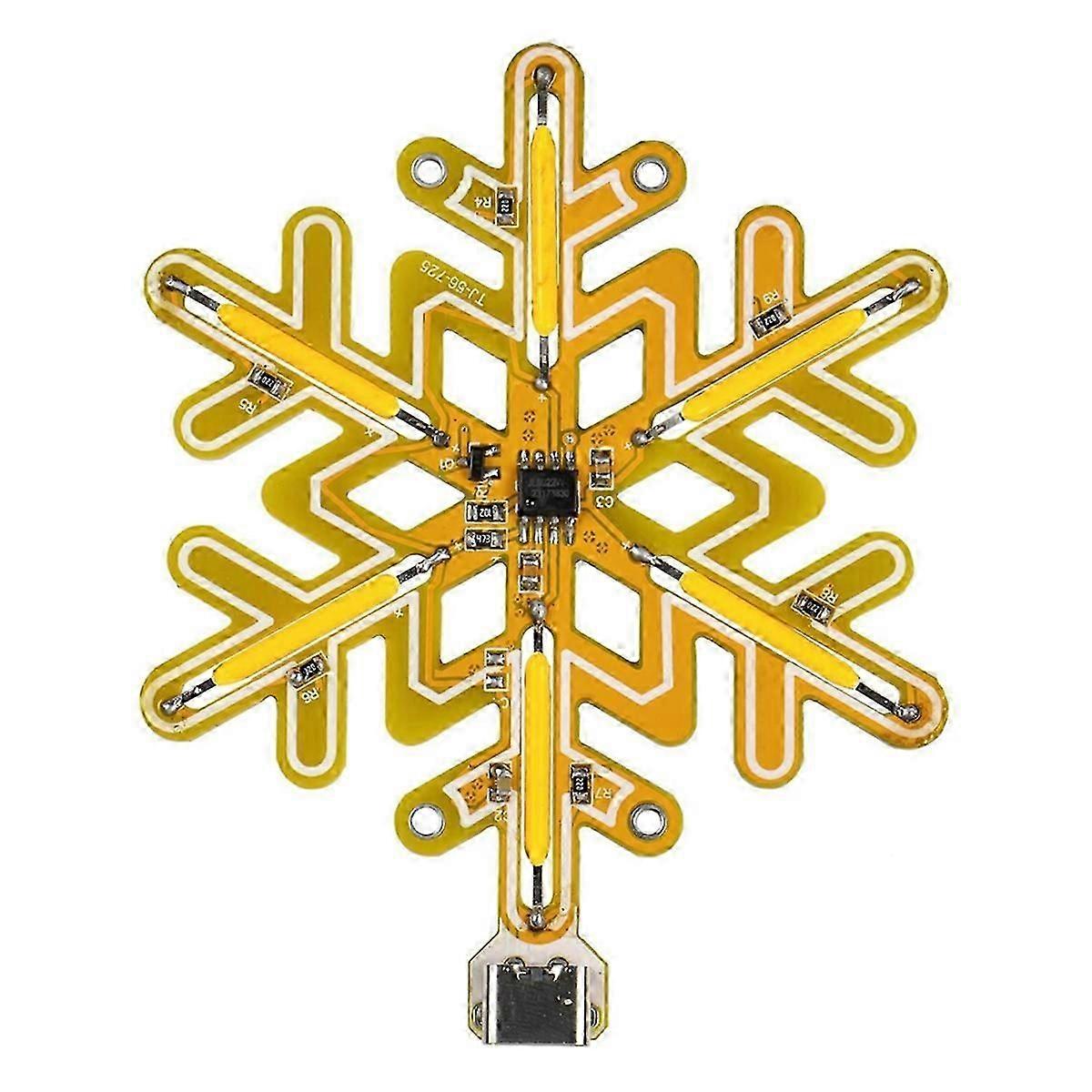 Snowflake Lamp Touch Stepless Dimming Touch Night Light DIY Kit for DIY Christmas Decoration Romanti