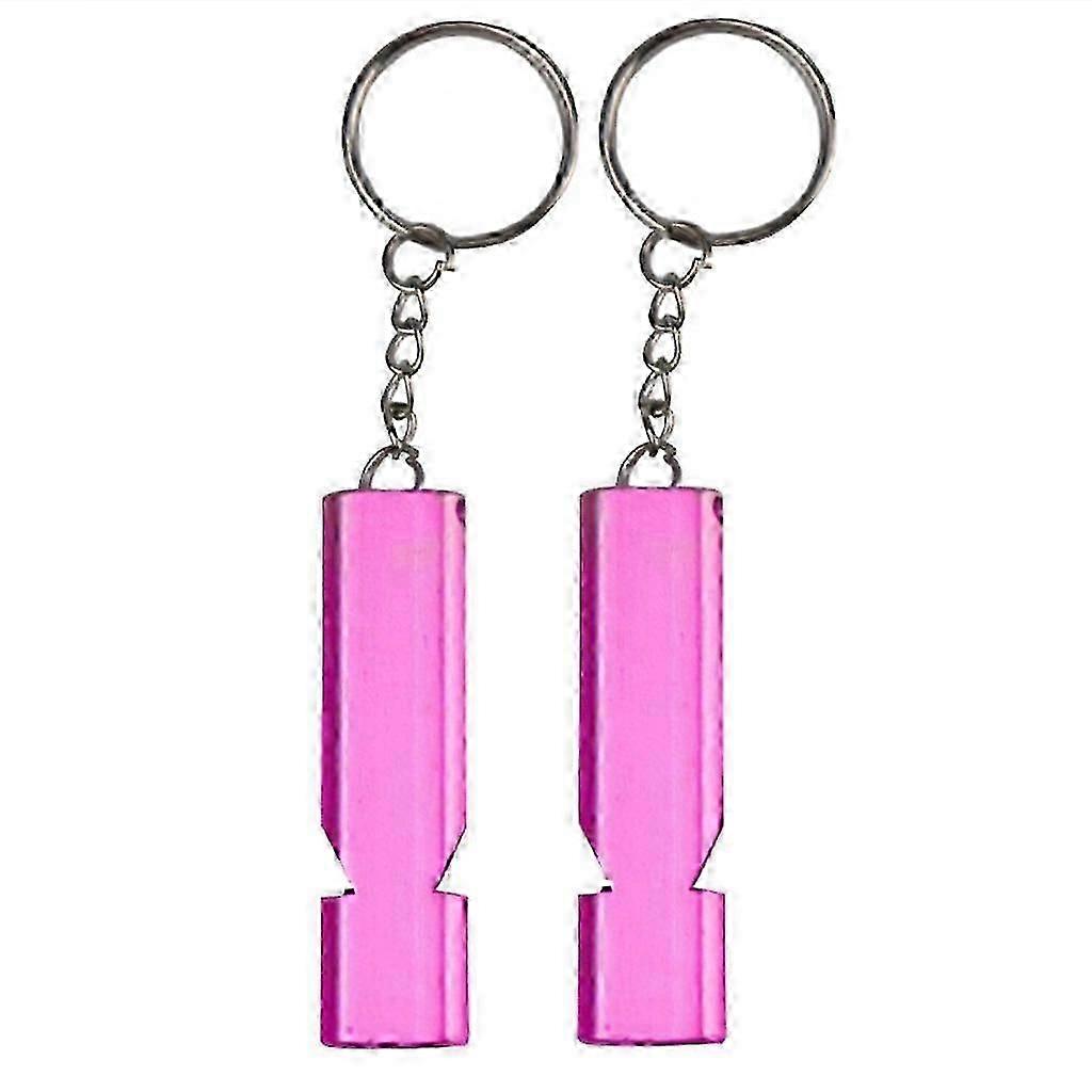 Durable Aluminum Emergency Keyring Whistle for Hiking and Survival Safety