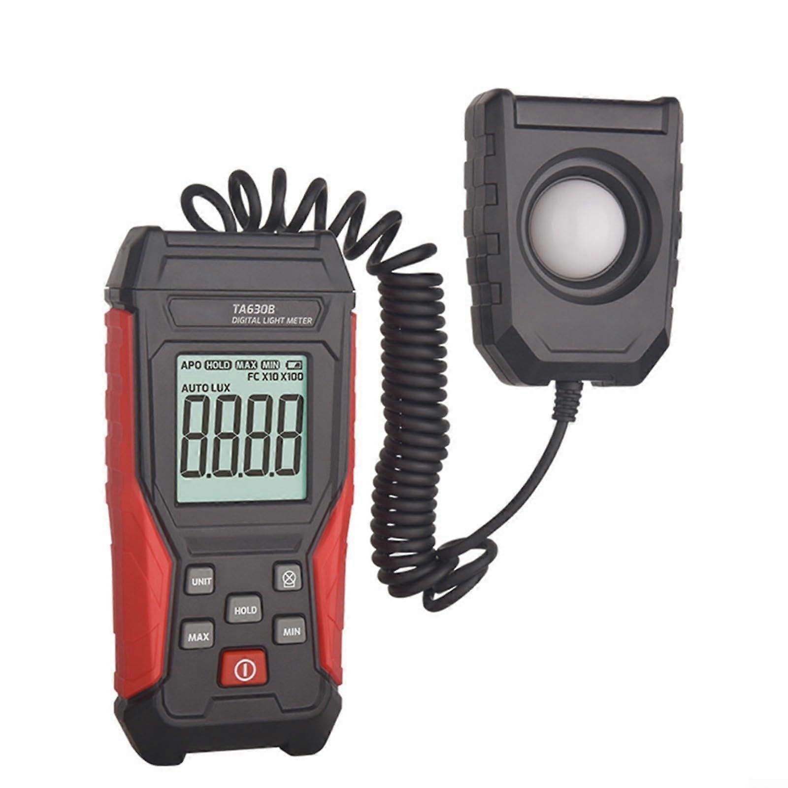 TA630B Digital Lux Meter Light Meter 0200000 Lux, Precision Illuminance Measurement Tool for Warehouses and Schools