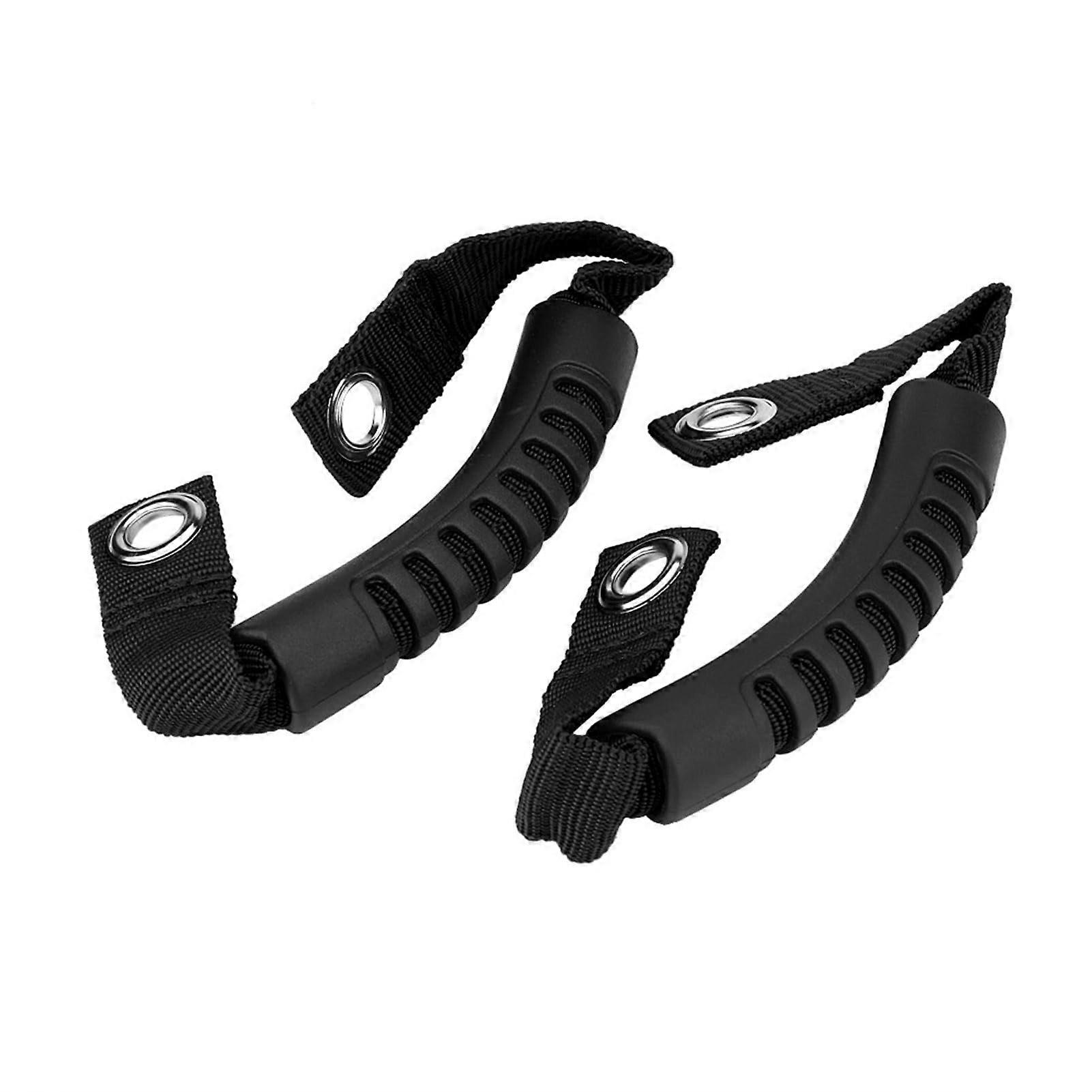 Grab Handle 2Piece Car Rear Seat Back Headrest Set With Hole Black 19952017