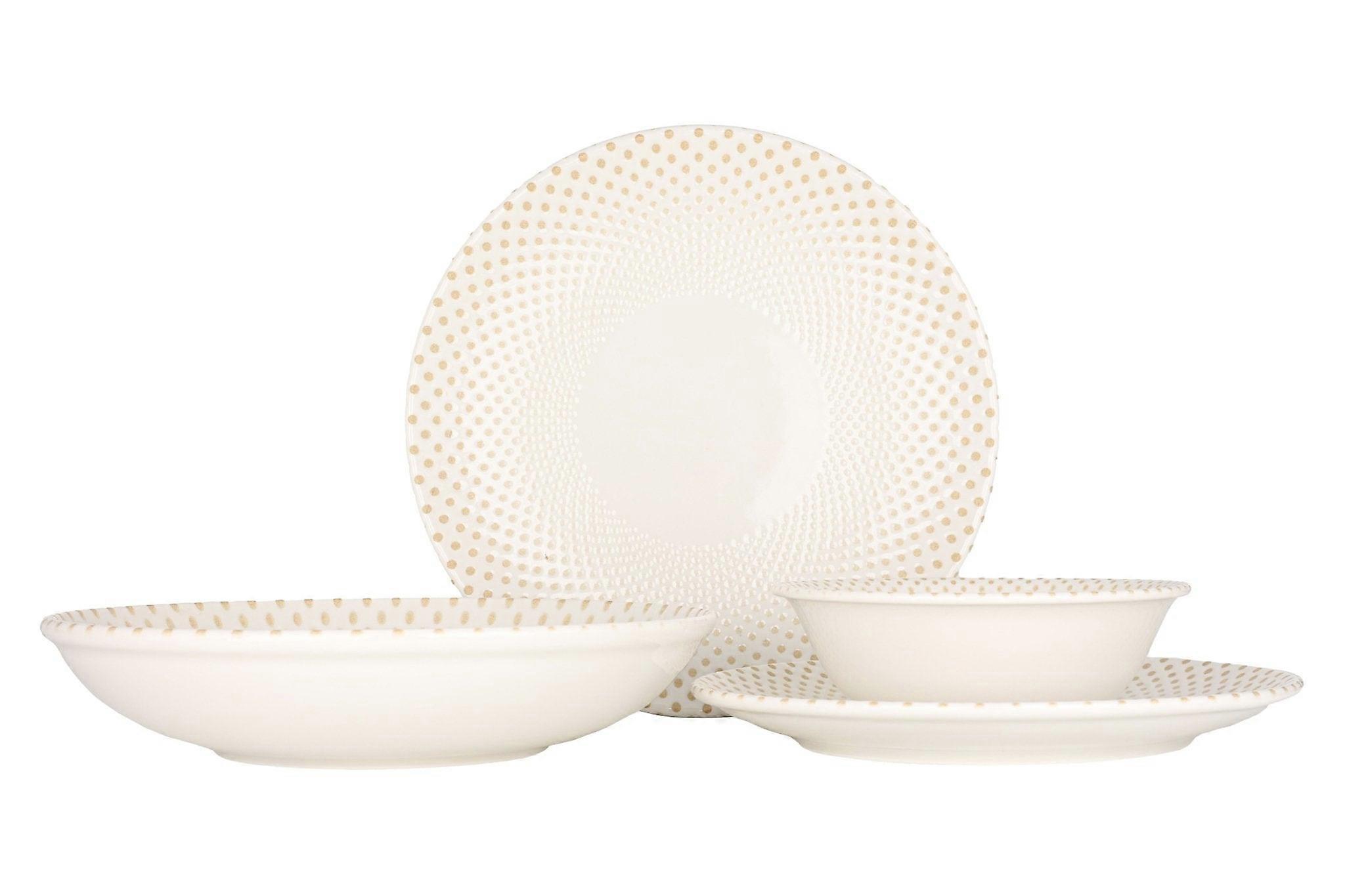 Rinart Dinnerware Set (Large) - Punto - 24 pieces - 6 persons - Porcelain