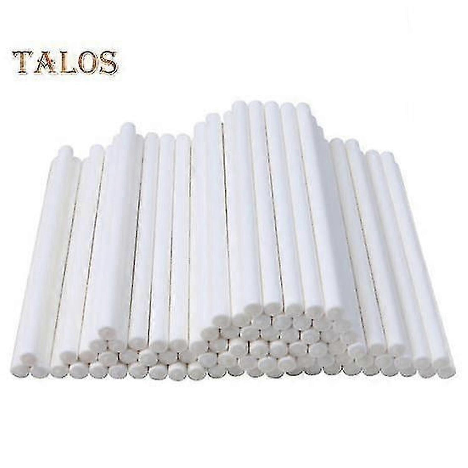 100 Pcs Candy Stick Clean Sturdy High Quality Practical White Candy Paper Stick for Kitchen