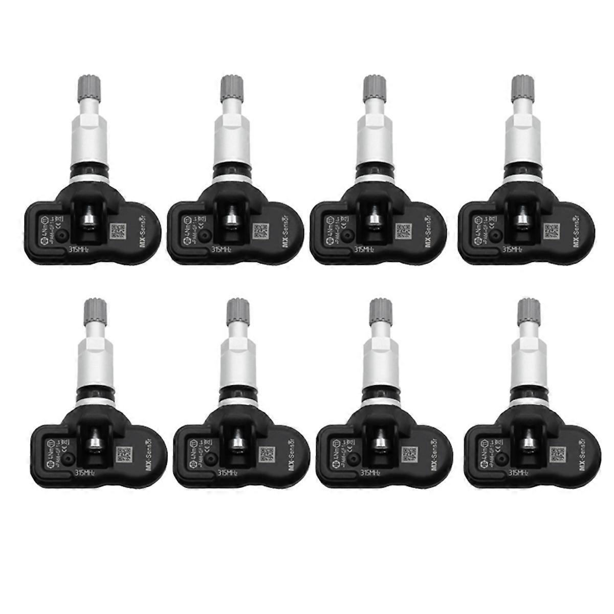 Sensore di pressione dei pneumatici TPMS programmabile da 8 pezzi 315 MHZ Monitor del sensore programmabile universale TS408 TS508 ITS600 MX