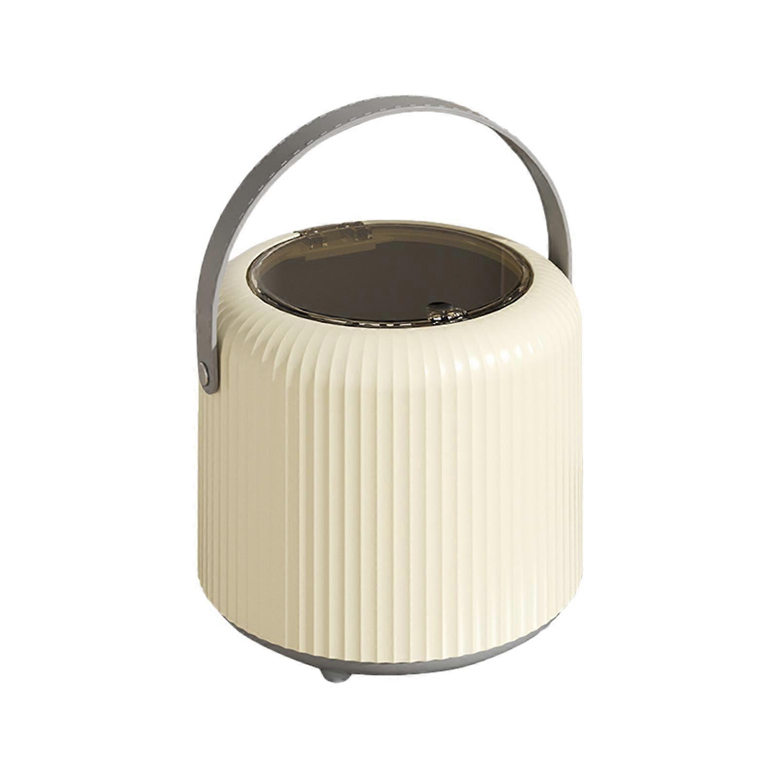 Desktop Trash Can Waste Basket Portable Countertop Small Desk Trash Bin with Lid