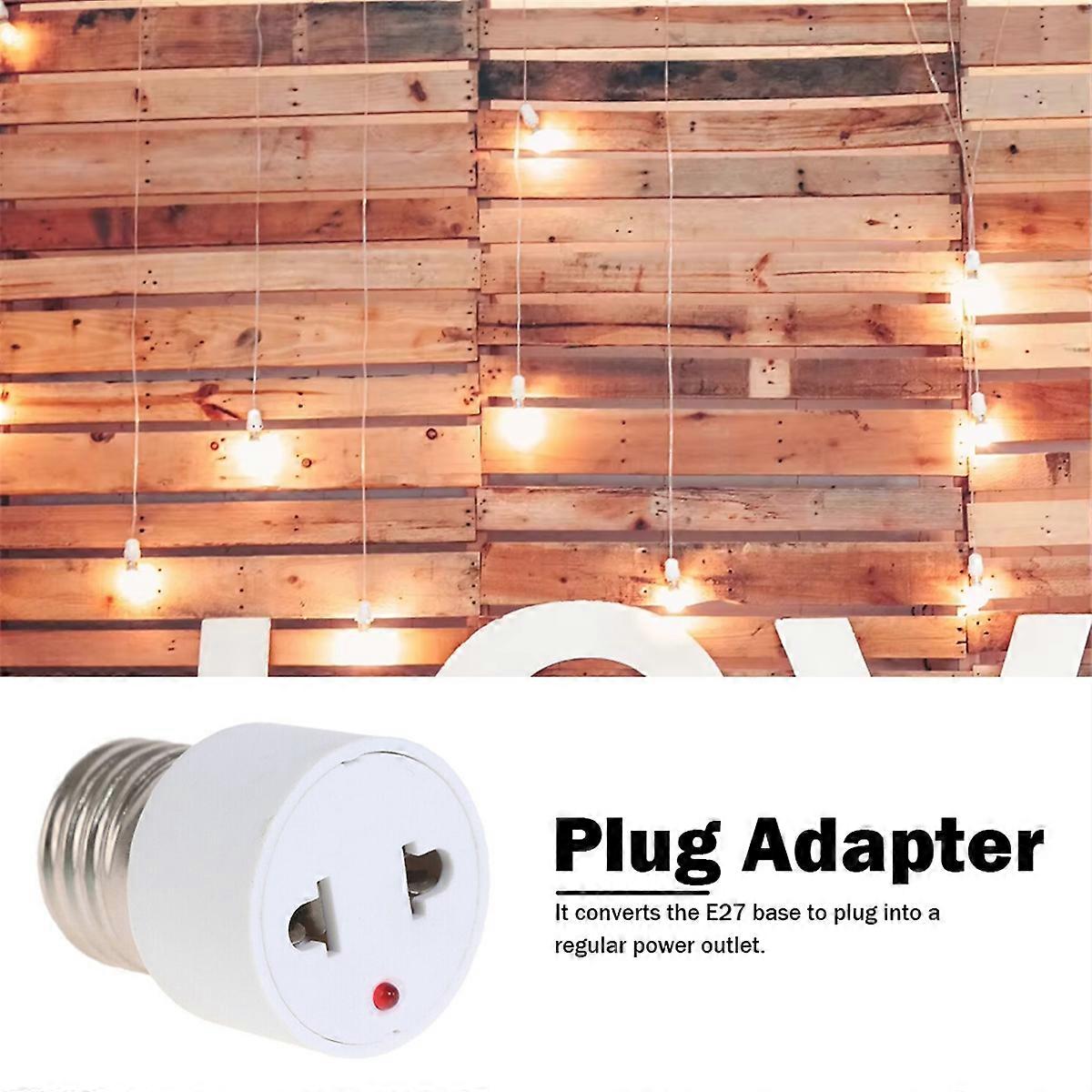 5PCS E27 to EU Plug Connector Accessories Bulb Holder Lighting Fixture Bulb Base Adapter Portable Lamp Socket