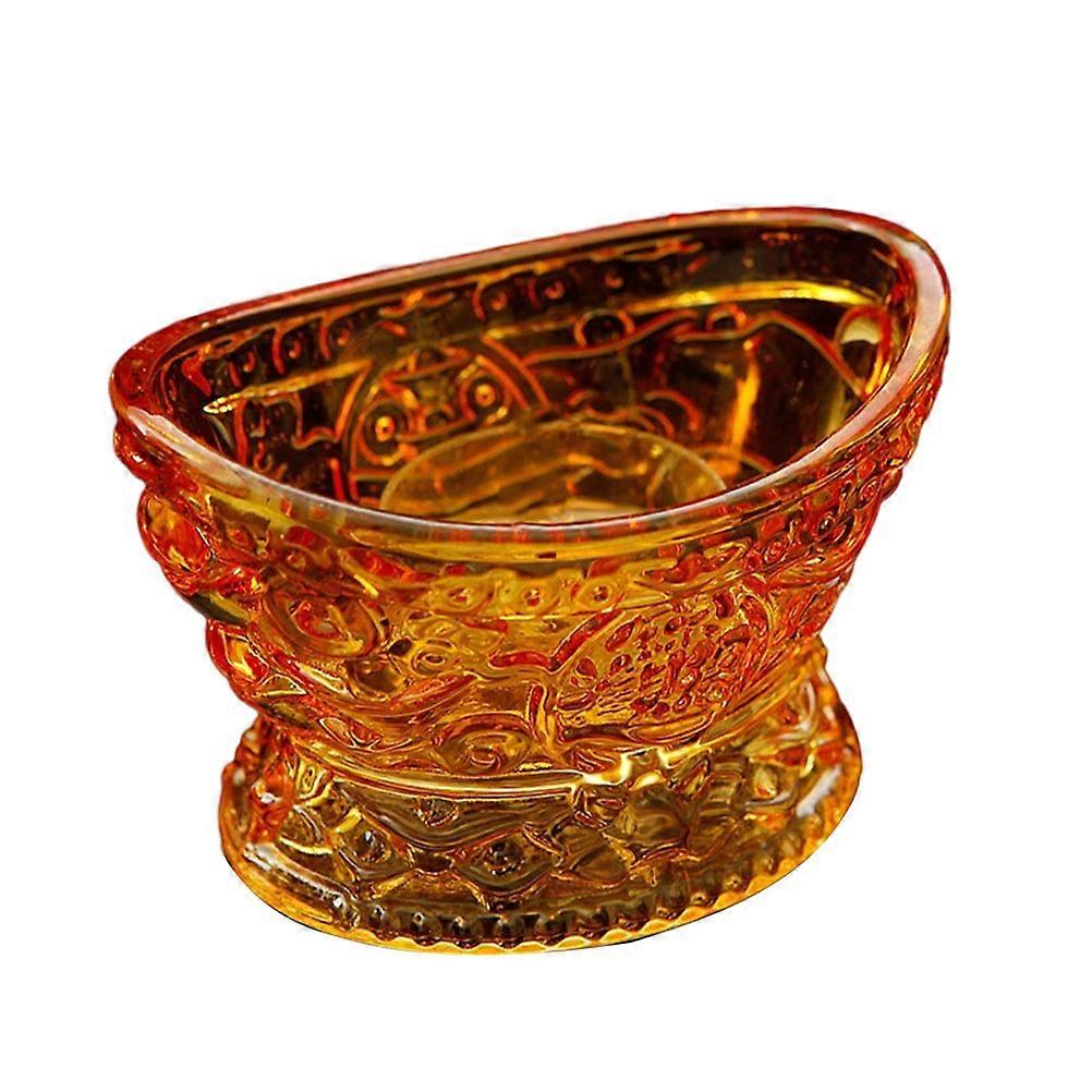 Golden Glass Candleholder for Use