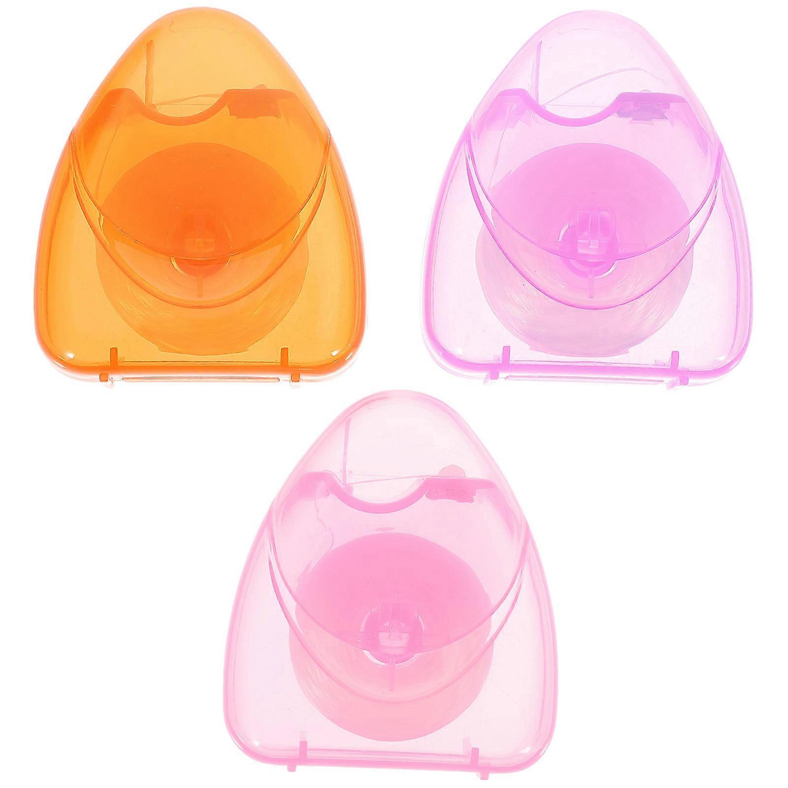 Clean Floss Pick Triangle Flosser for Teeth Cleaning 3Pcs Random Color