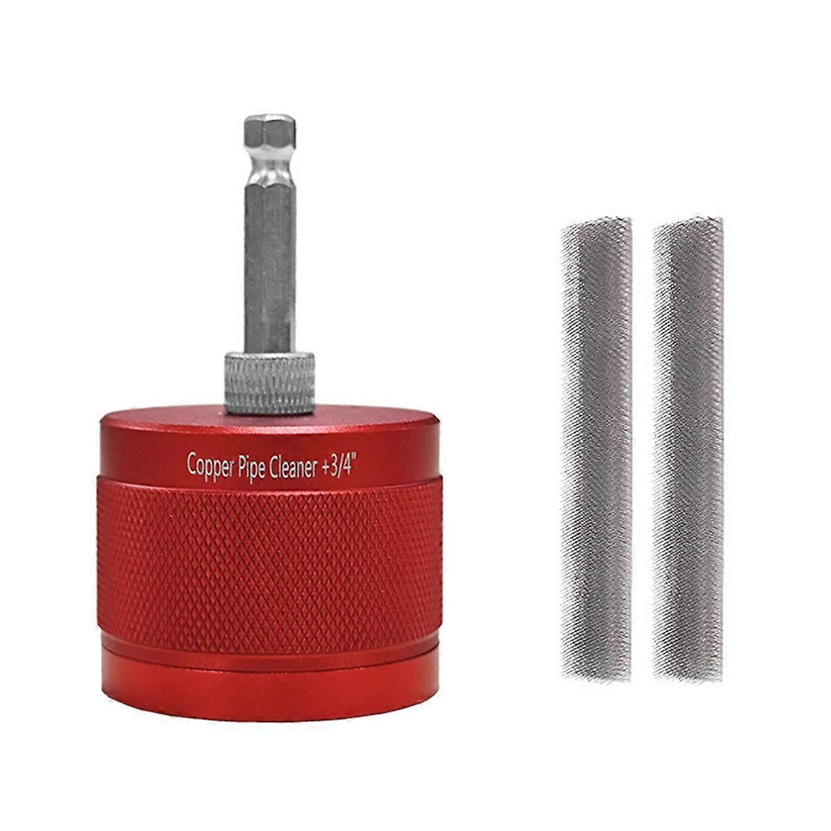 Copper Pipe Cleaner Set for Drill&2 Brush Blades,Plumbing Tools for Removing Rust,Stains&Paint From