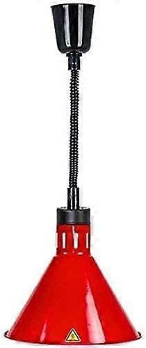 Food Heating Lamp Buffet Warmer Chandelier Hanging Heat Lamp for Pizza Grill Catering - Red Color, Adjustable Height, Durable Design