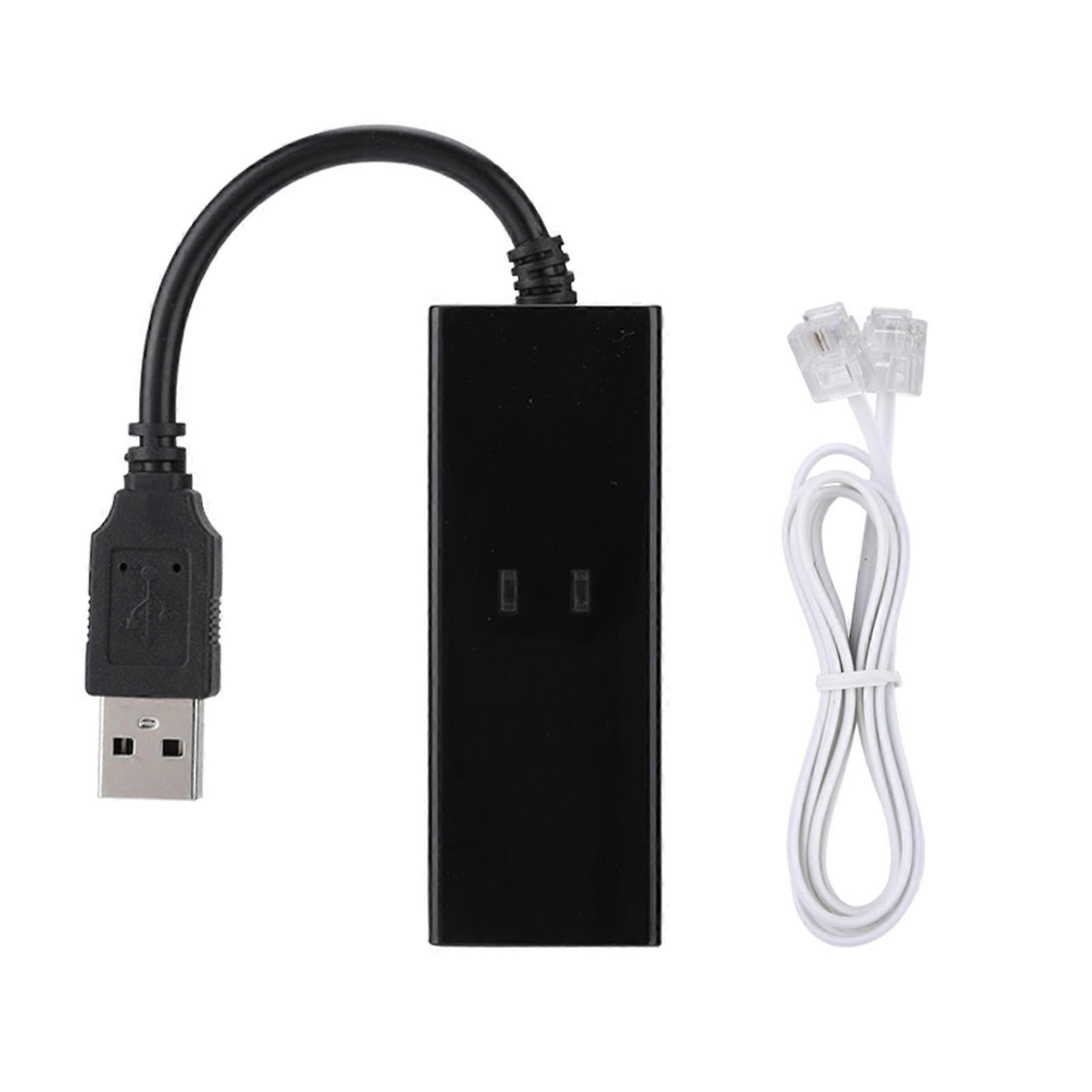 USB Fax Modem, Computer/Laptop Fax Modem, USB 56K External Dial Up Voice Fax Data Modem Fit, Small Size,Light-Weighted,Fit For Win7 Win8 Win10 XP