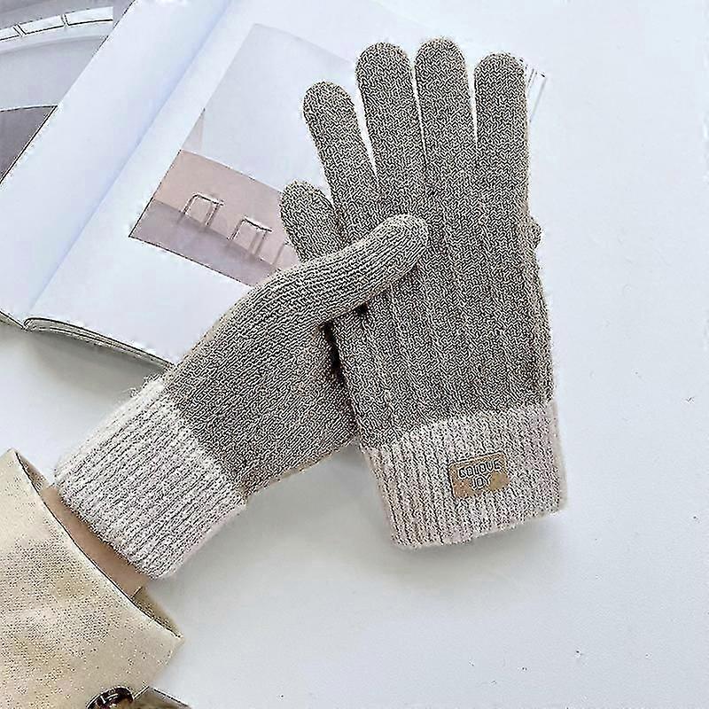 男性と女性のための屋外の乗馬の肥厚およびベルベット暖かい手袋のための冬のタッチスクリーンカシミアニット手袋