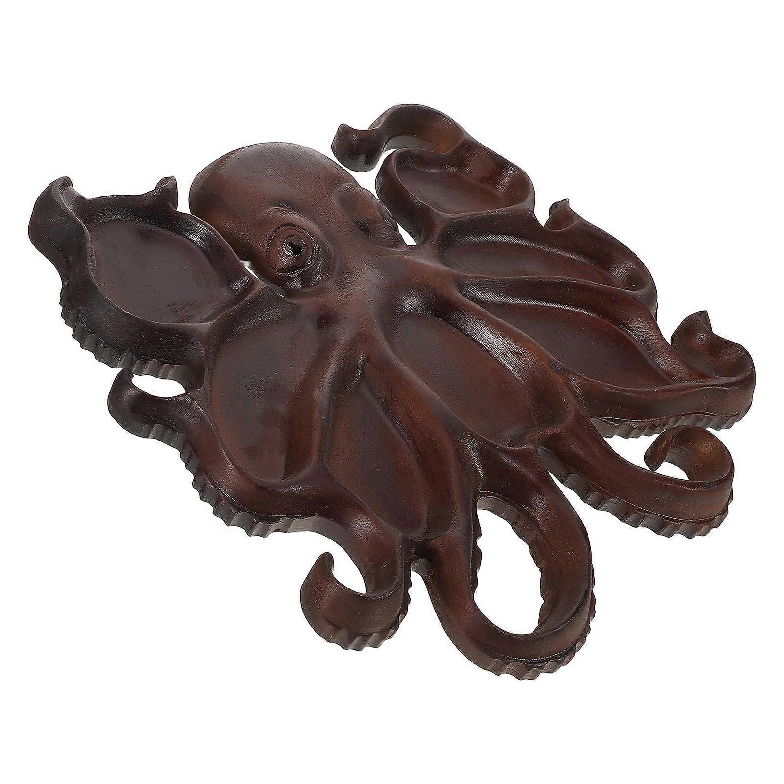 Octopus Wood Serving Tray Unique Design for Serving 4Pcs Snack Platters