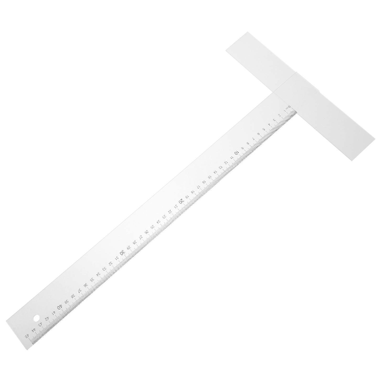 Ruler White for Engineering Measuring 2Pcs Portable Drafting Tool