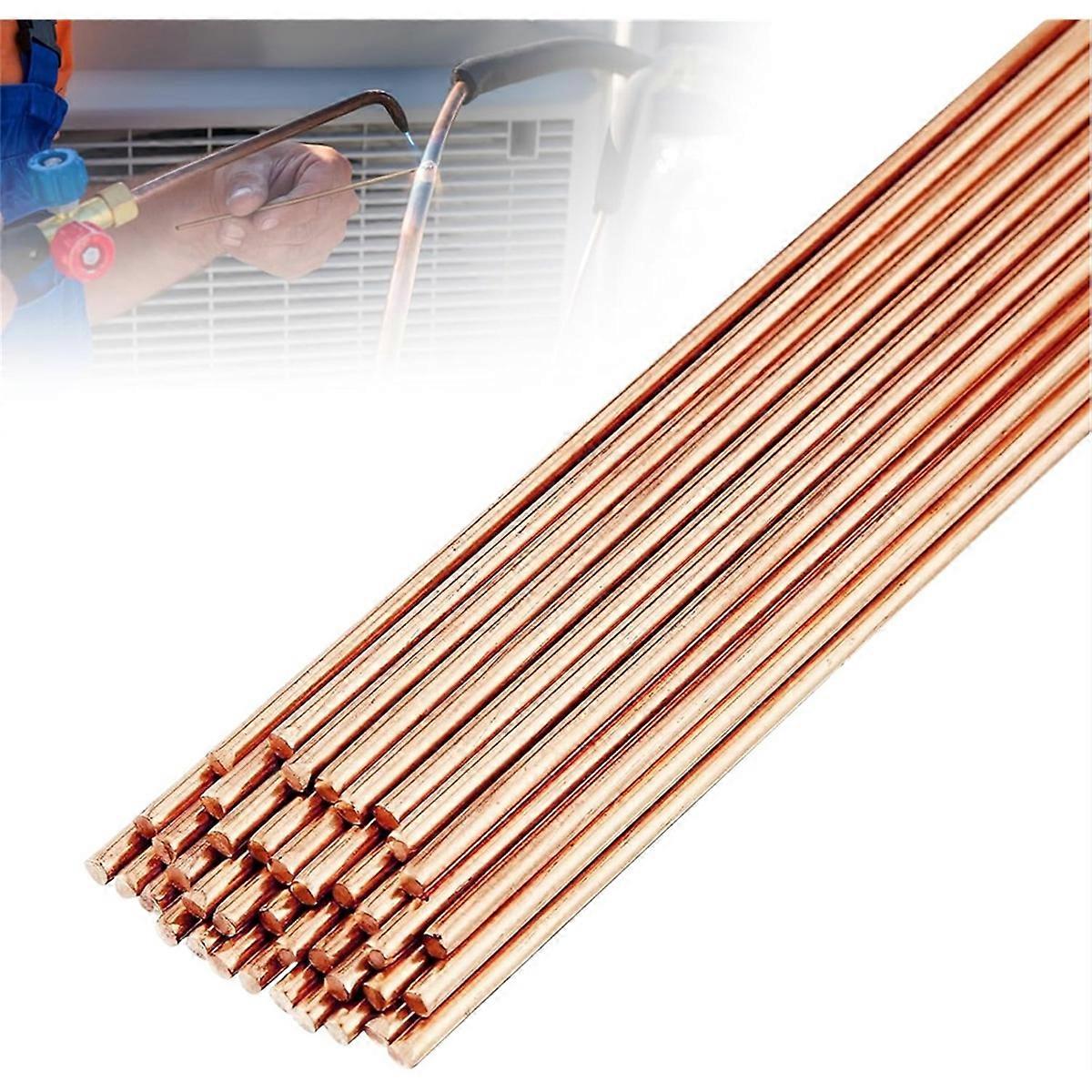 30 Copper Brazing Rods, Low Melting Point and High Fluidity Phosphor Copper Wire for Brazing Copper