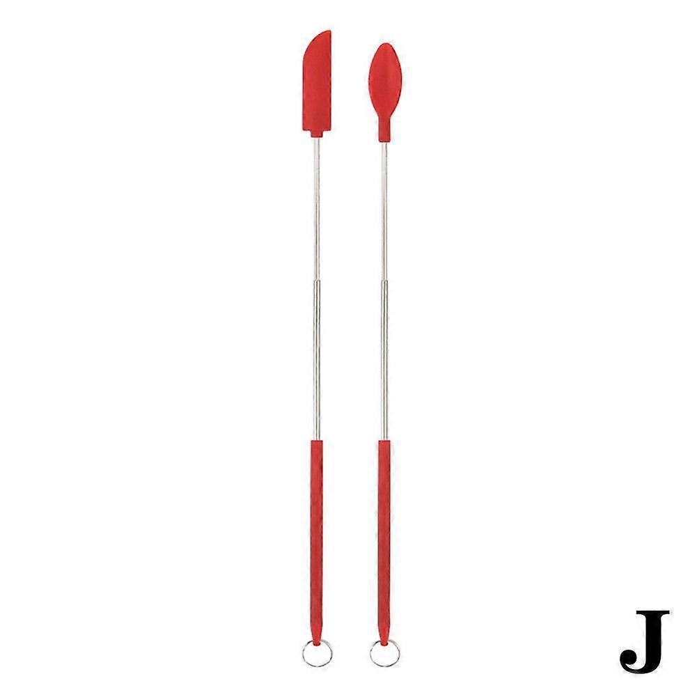 [2 Pack] Mini Silicone Telescopic Spatula