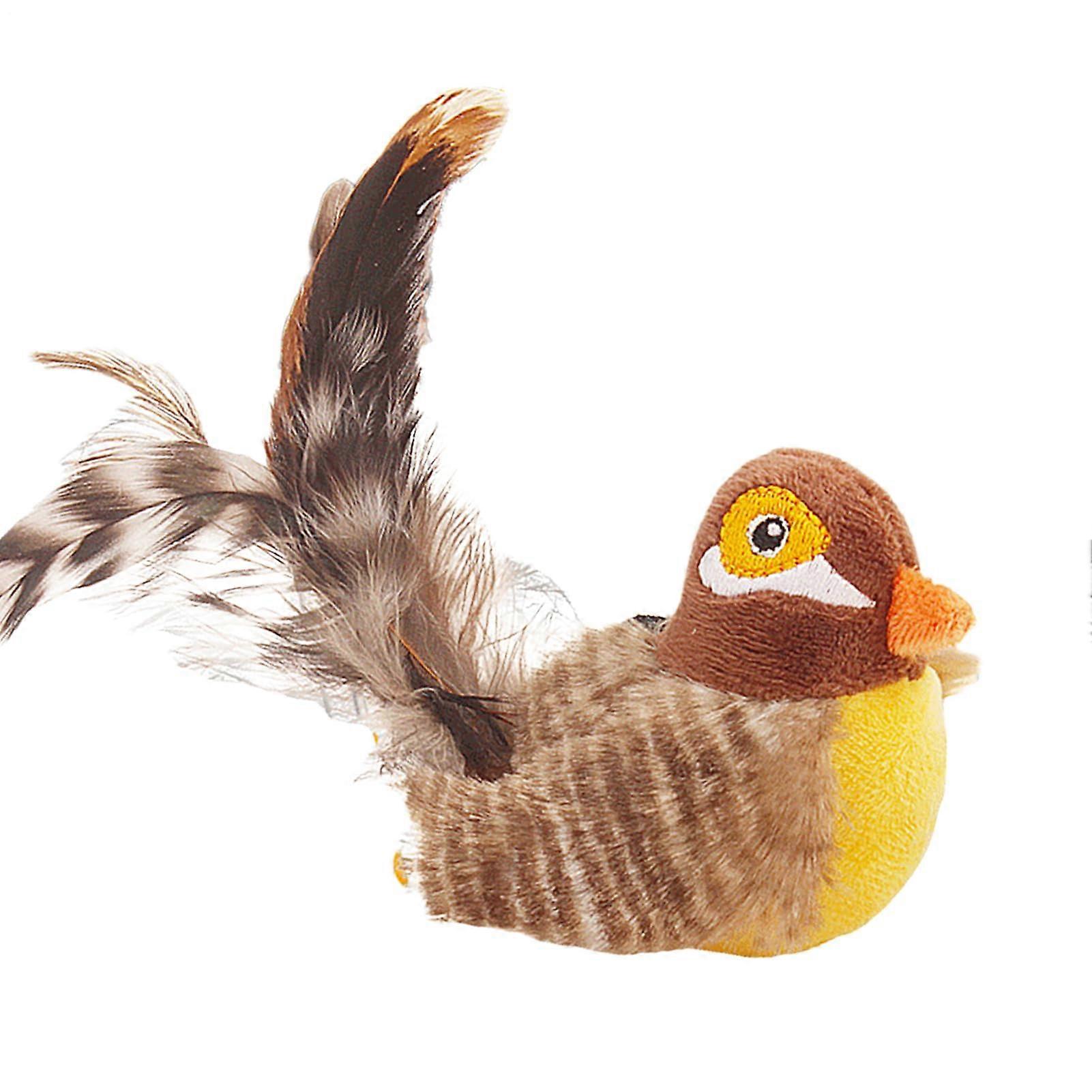 Cat Toys No Flying Chirping Bird Sounds Interactive Catnip Toy Model Indoor2 For Kitten Or Small Dogs