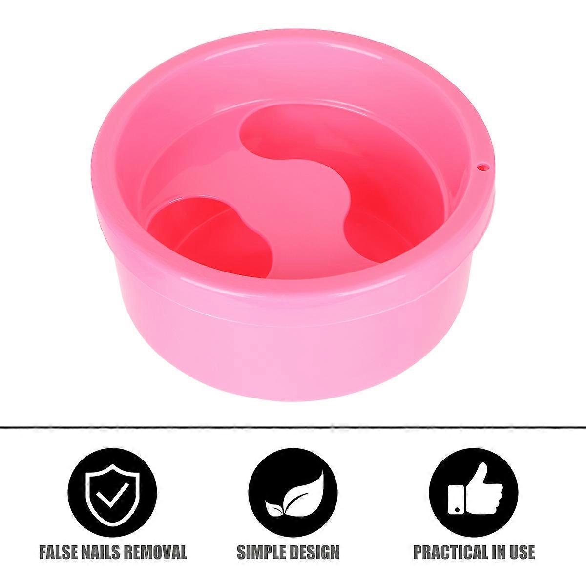 Manicure Bowl 4Pcs Hand Soak Container for DIY Manicure 4.9x4.9x2.5 Inch Simple Design Cuticle Nail Nutrition