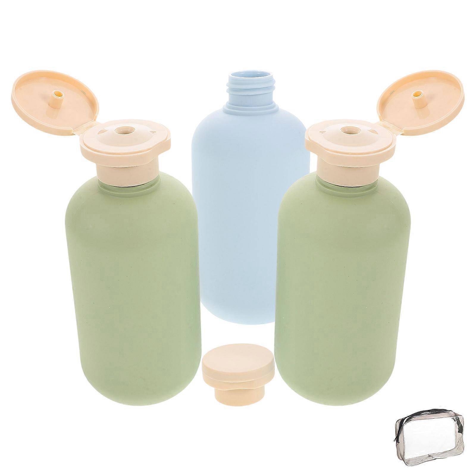 3Pcs Refillable Shampoo Bottles for Storage Multi Color Plastic Travel Bottles