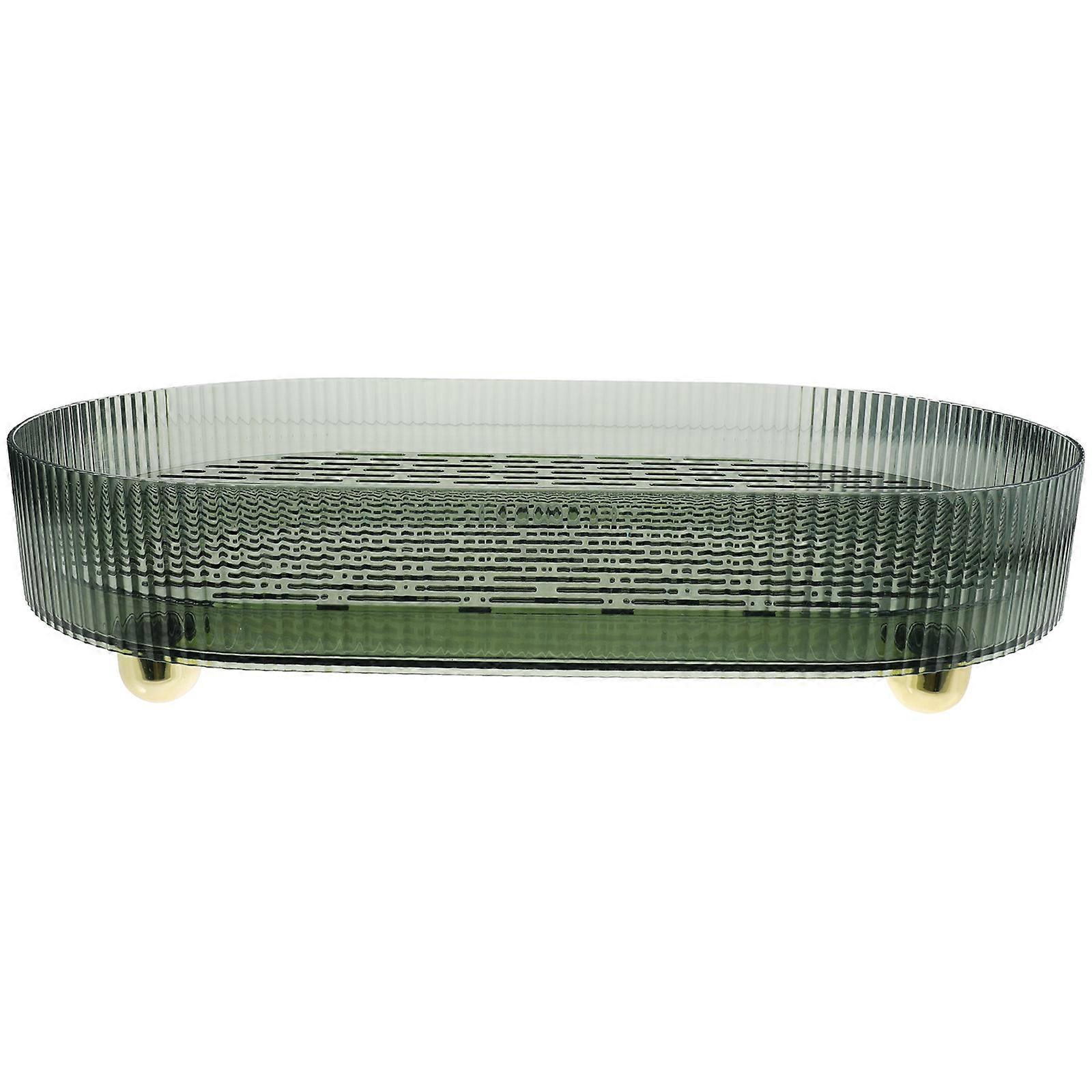 Multi-Use Tabletop Tray Kitchen Accessory Fruit Drainage Double-Layer 1Set