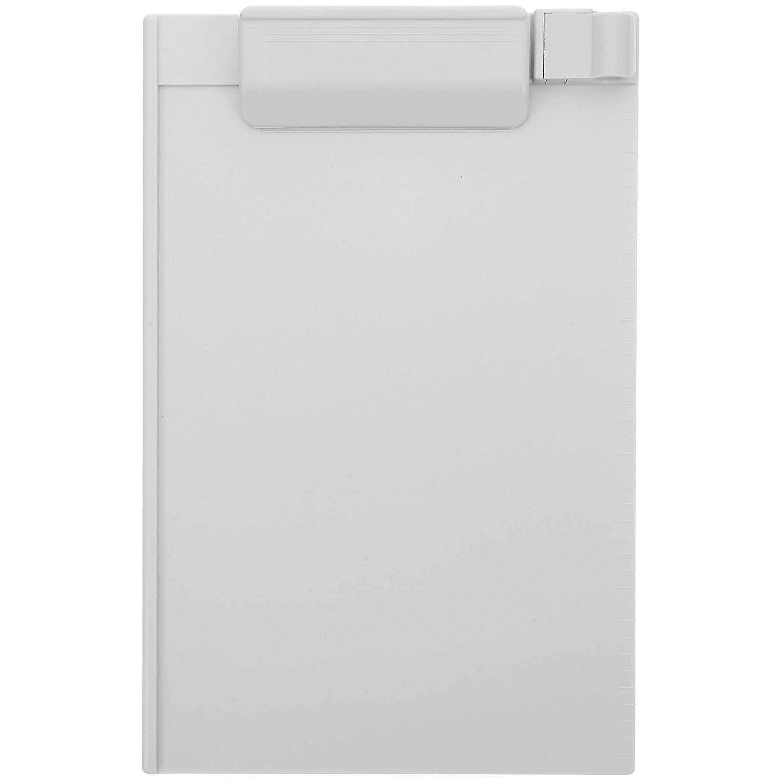 A5 Clip Board Plastic Clipboard for Writing 2Pcs Grey Paper Holder Folder