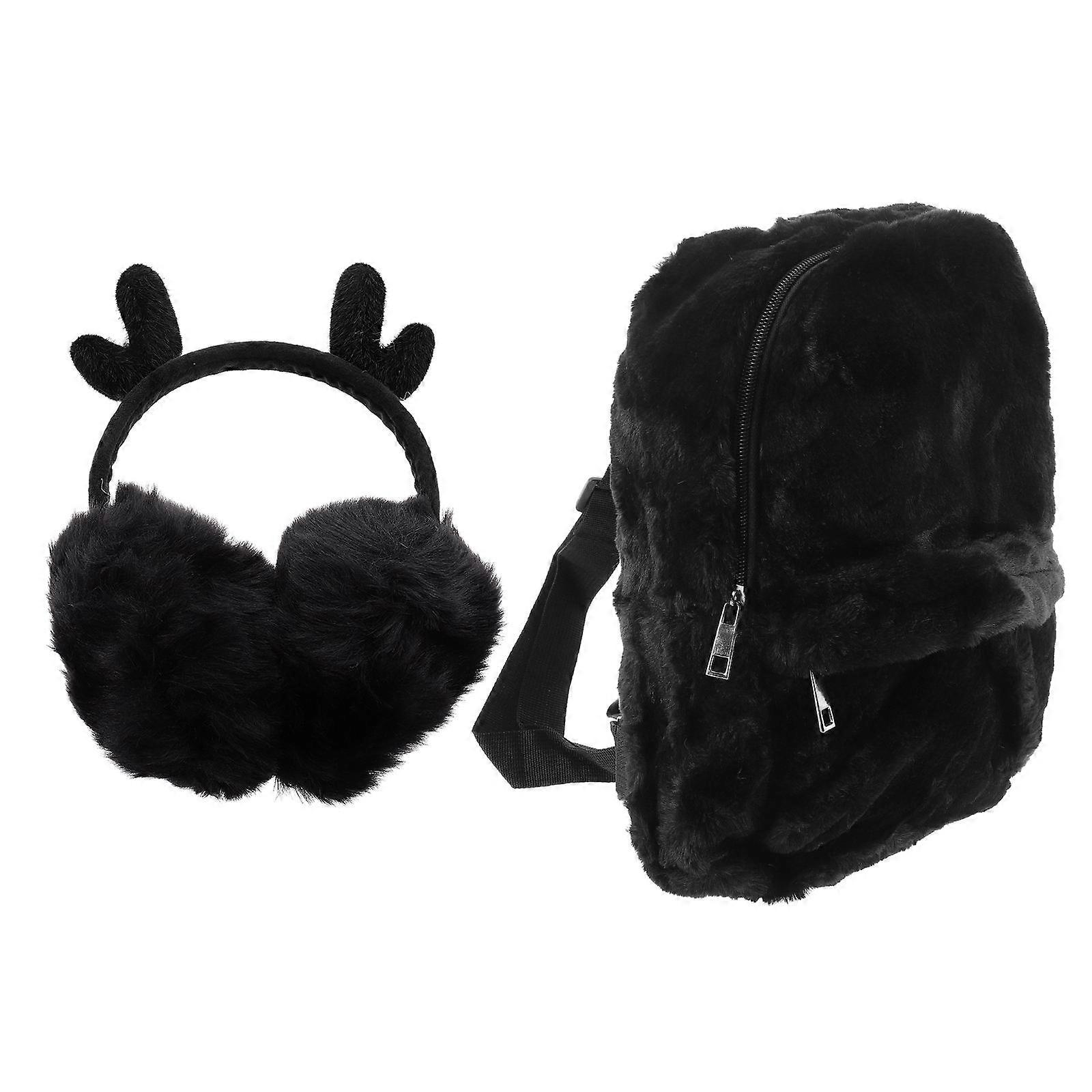 Shape Backpack Earmuff for Storage 3Sets Versatile Plush