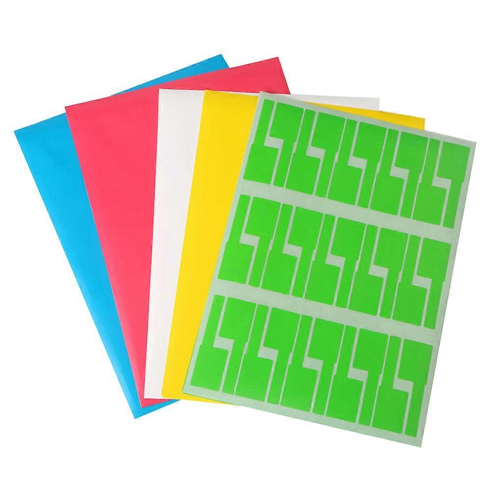 Network Cable Labels Stickers A4 for Identification 45Pcs Colorful Markers