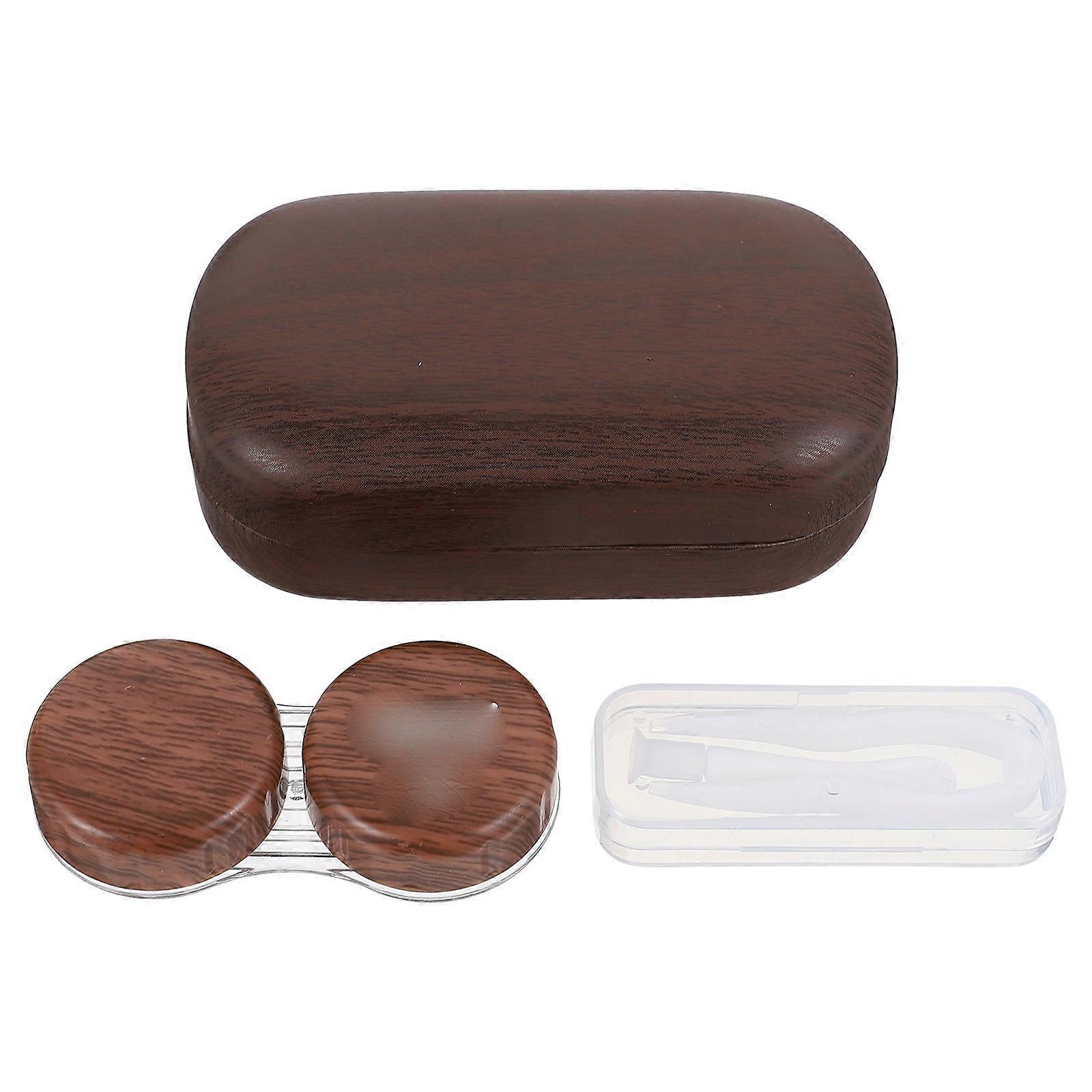 Eyeglasses Pouch Lens Box Portable Lenses Container Eye For Travel Users 1Set