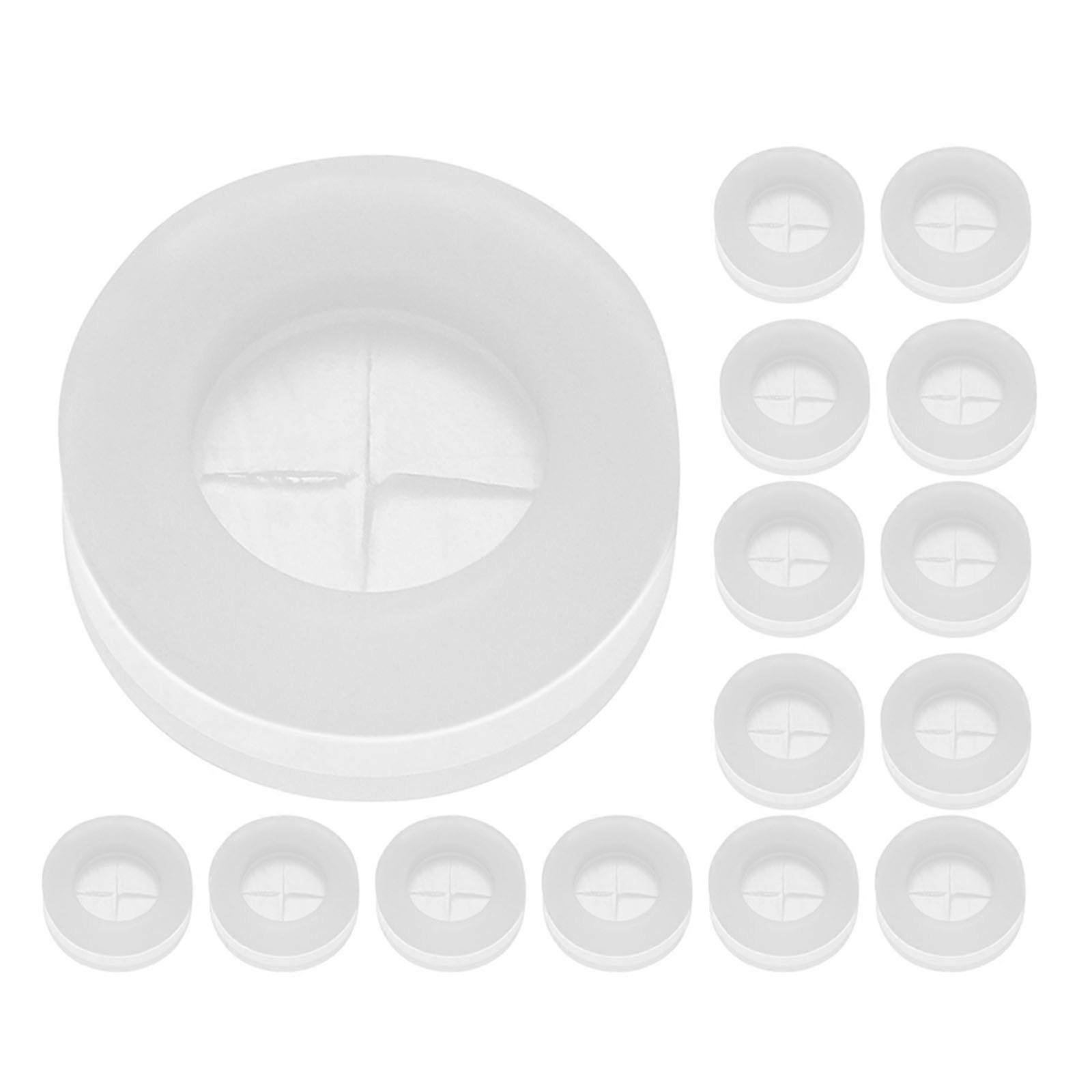 Mason Jar Lid Straw Plugs Silicone Material Square Shape Minimalist Style Outdoor Use Travel Daily Use 24Pcs