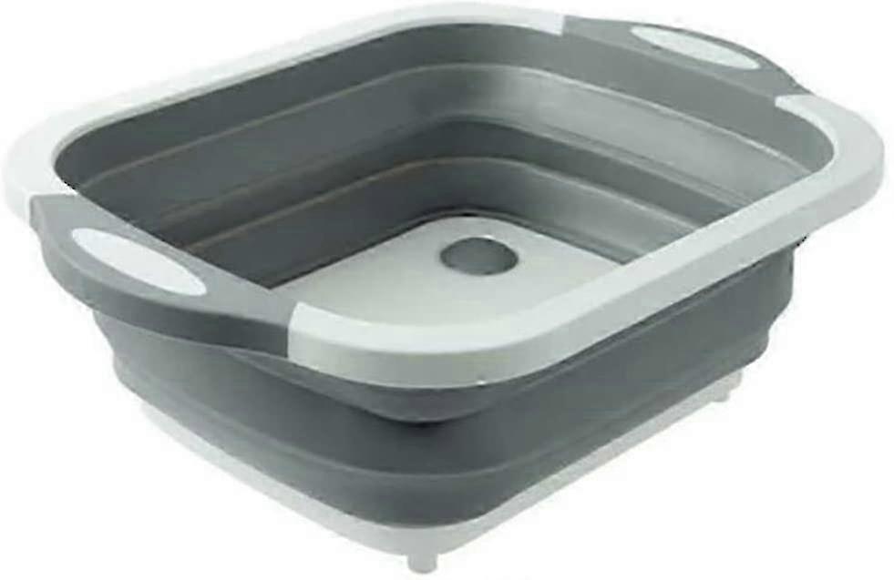 Foldable Washing Basket with Drain Hole for Kitchen & Camping Use