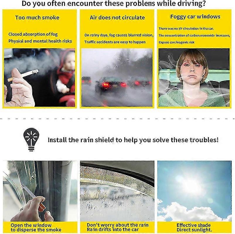 Car Side Window Rain Guards For Range Rover L460 2023+ 4-Piece Wind Deflectors Weather Shields Exterior Accessory