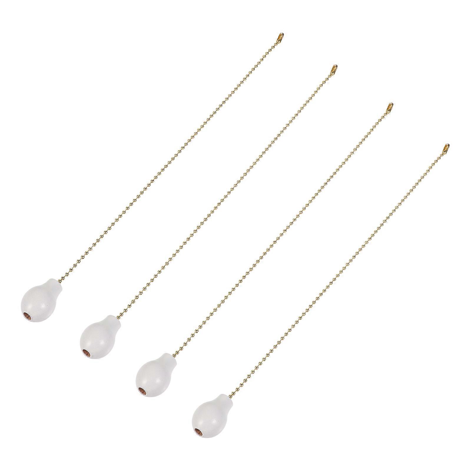 Wooden Gourd Lamp Pull Chains for Decoration 4Pcs White Fan Pull Chains