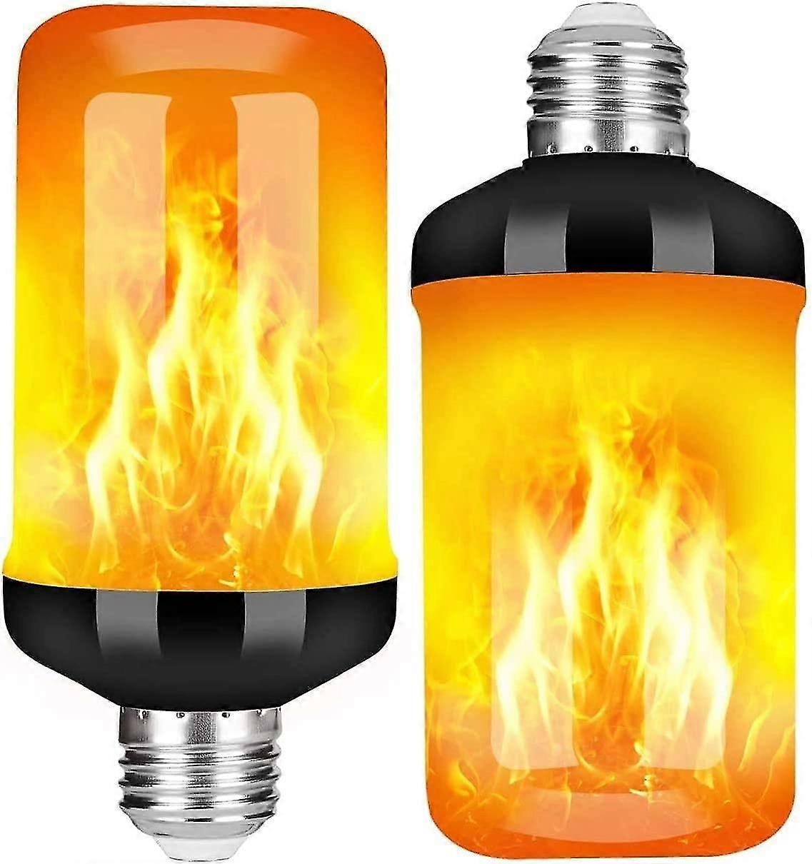 E27 Flame Bulbs, 5w Led Flame Effect Bulbs With 4 Light Modes 2-pack