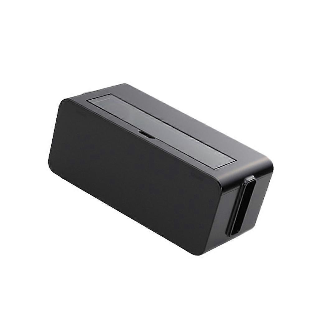 Cable Storage Box for Organizing 3Pcs Black Plastic Power Strip Organizer