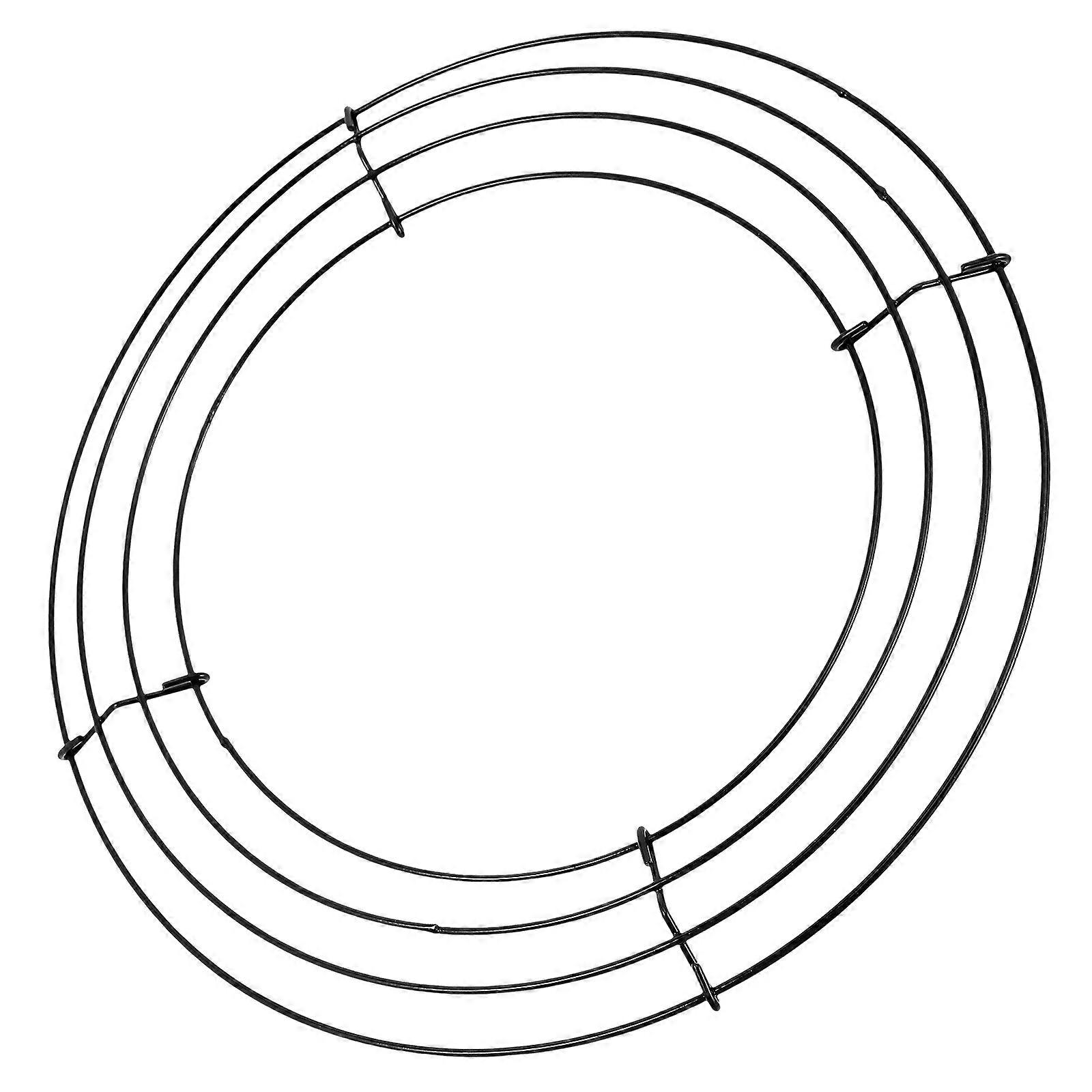 Wreath Accessory Iron Frame for DIY Wreath 3Pcs Black Christmas Loop